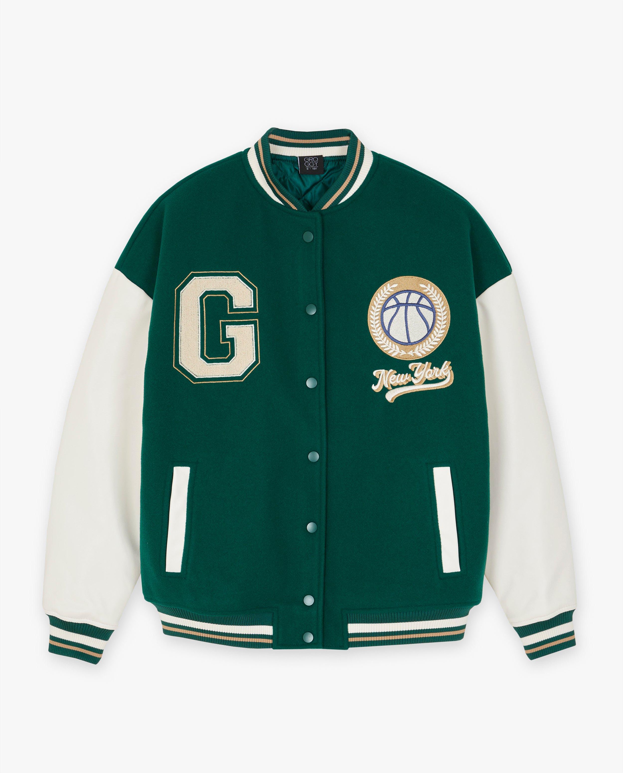 Poncho's en teddy's - Groen baseball vest