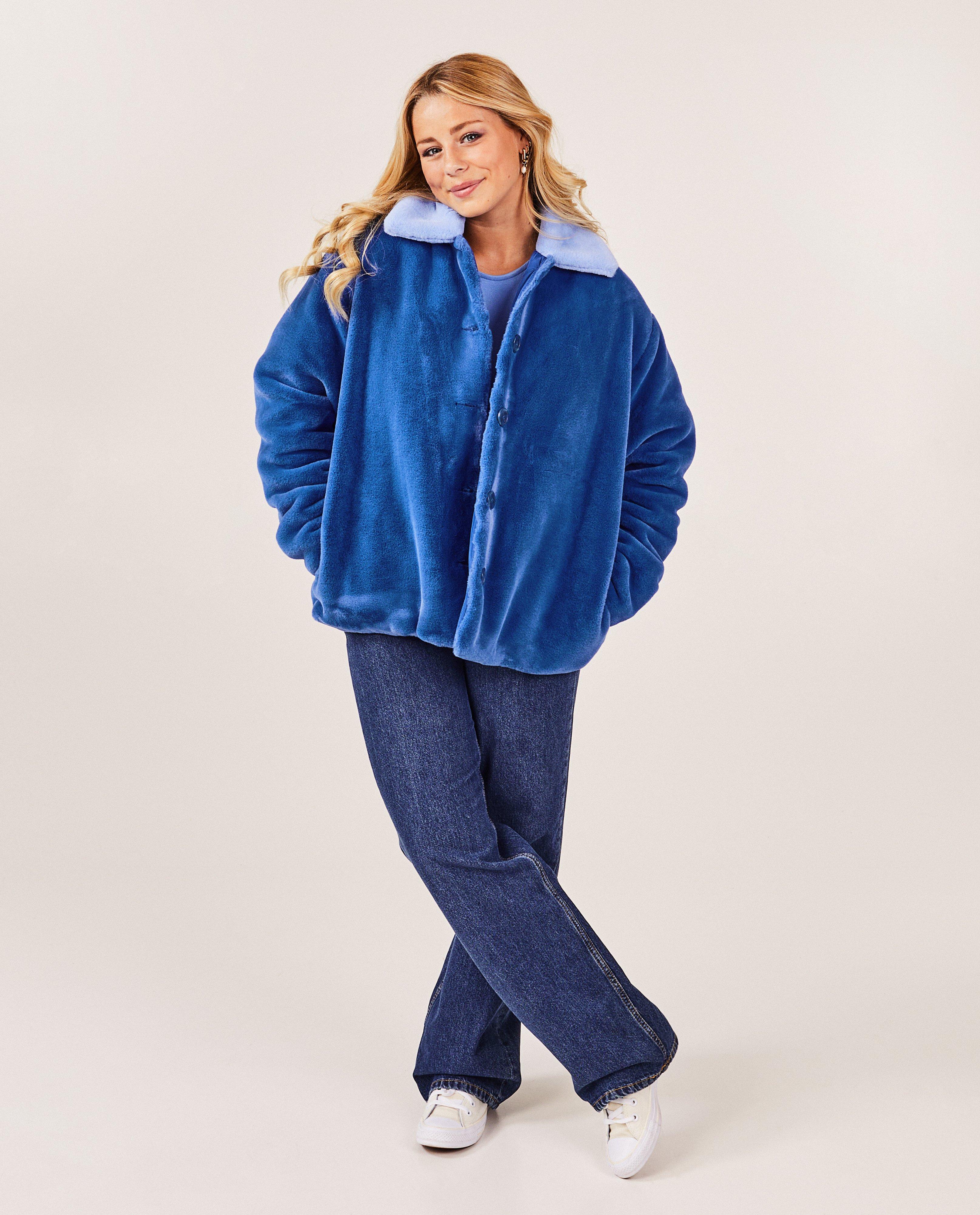Veste bleue en matière douce - null - Steffi Mercie