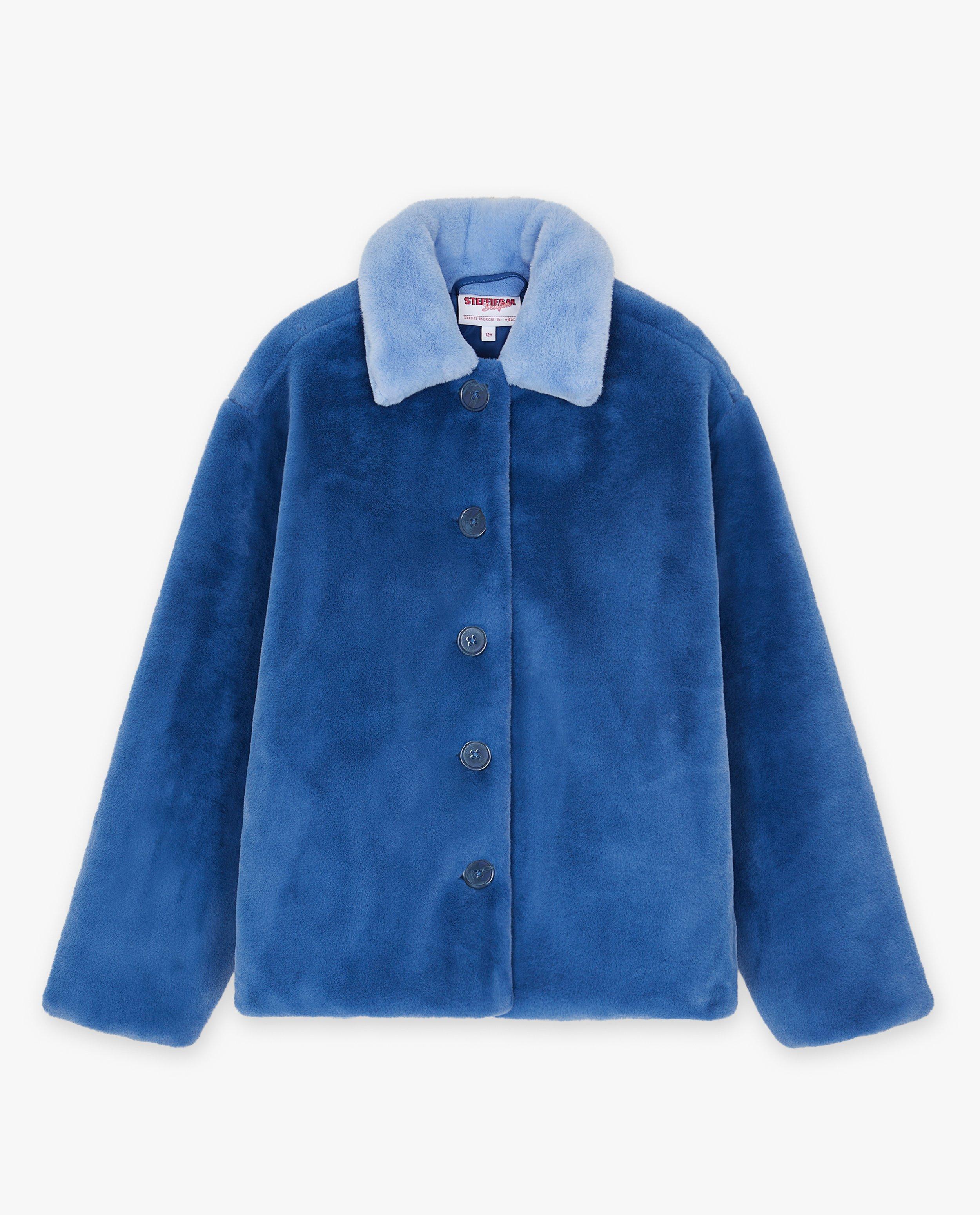 Teddys - Veste bleue en matière douce