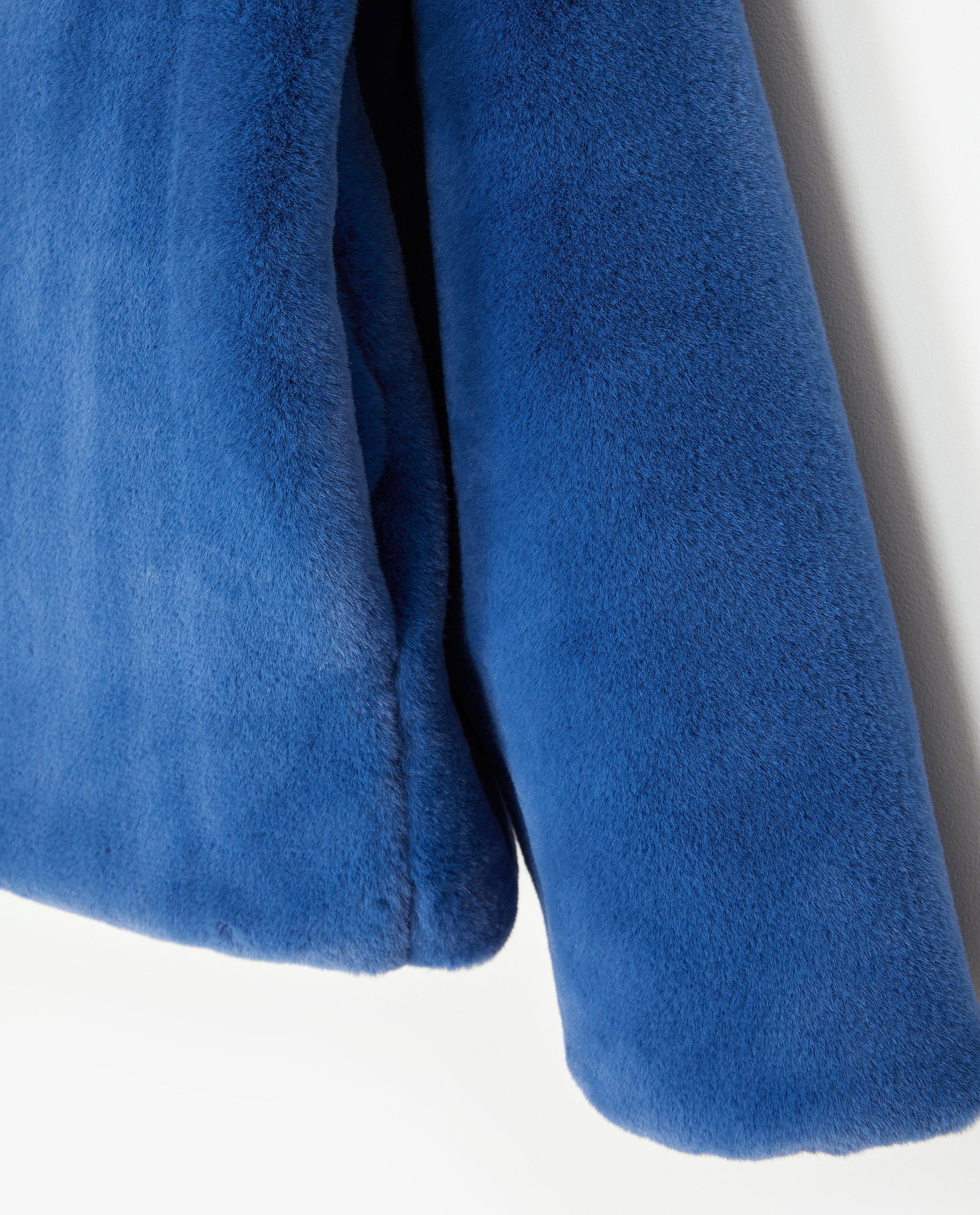 Teddys - Veste bleue en matière douce