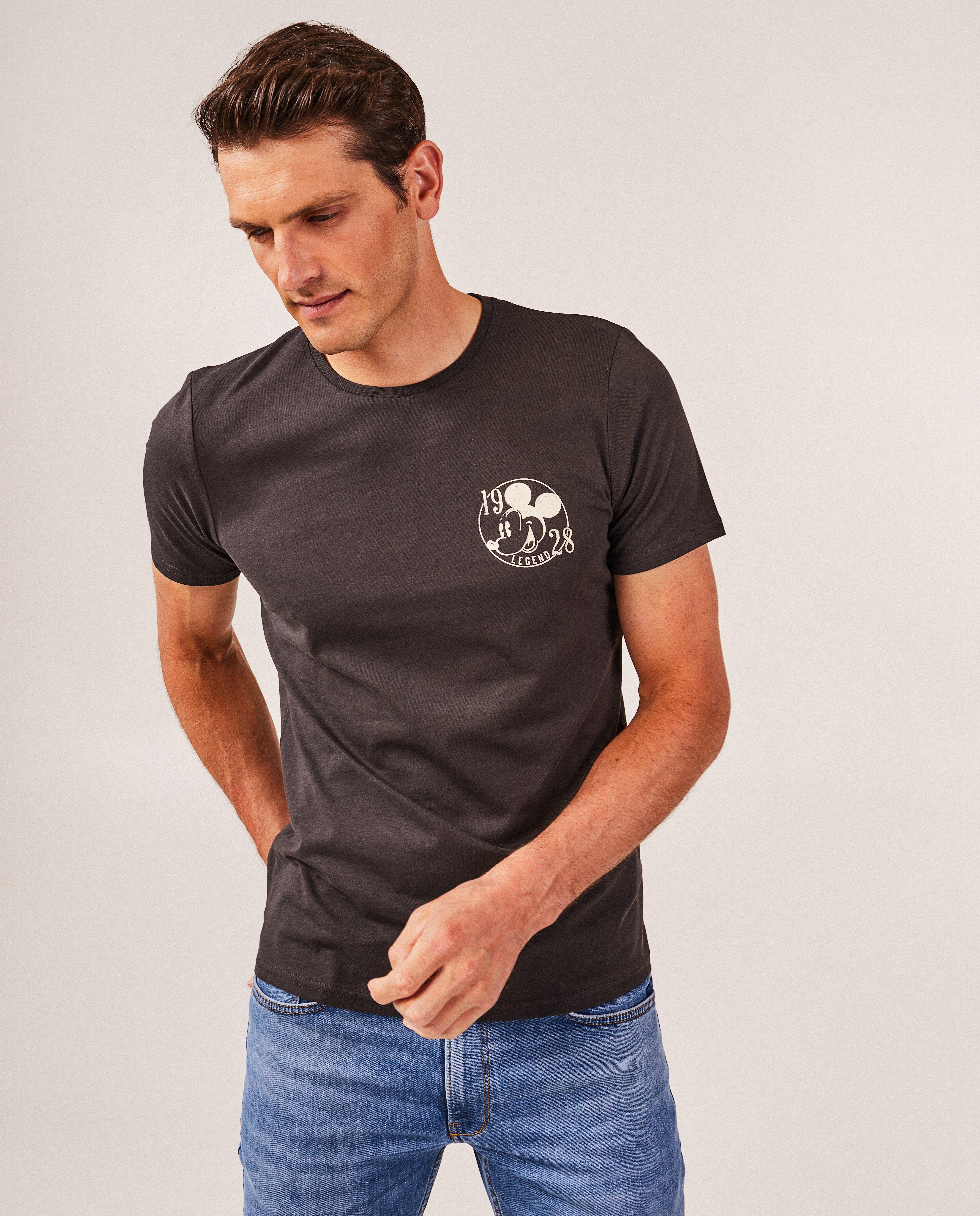 T-shirts - T-shirt met print Mickey, heren