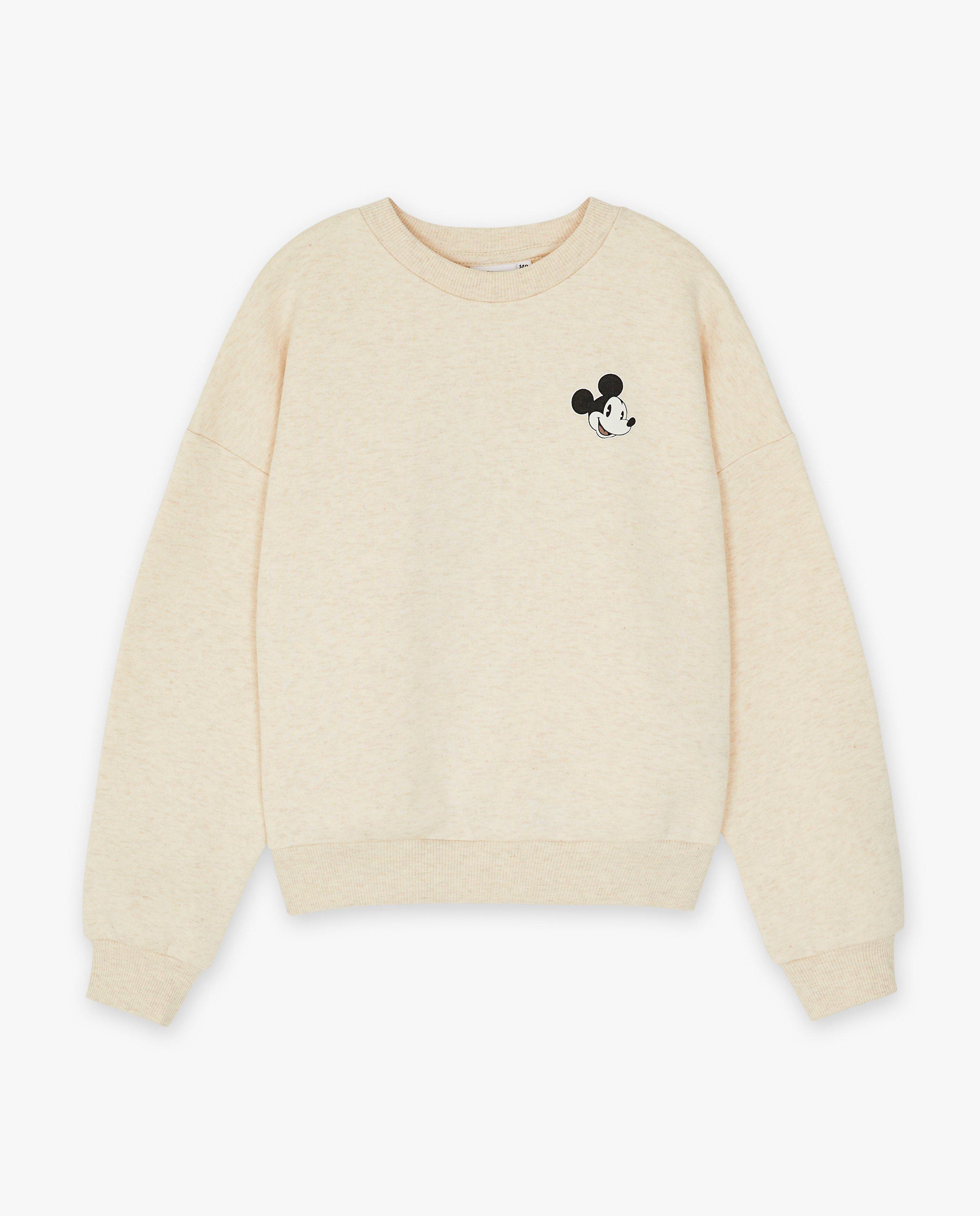 Sweats - Sweat beige à imprimé de Mickey, 7-14 ans