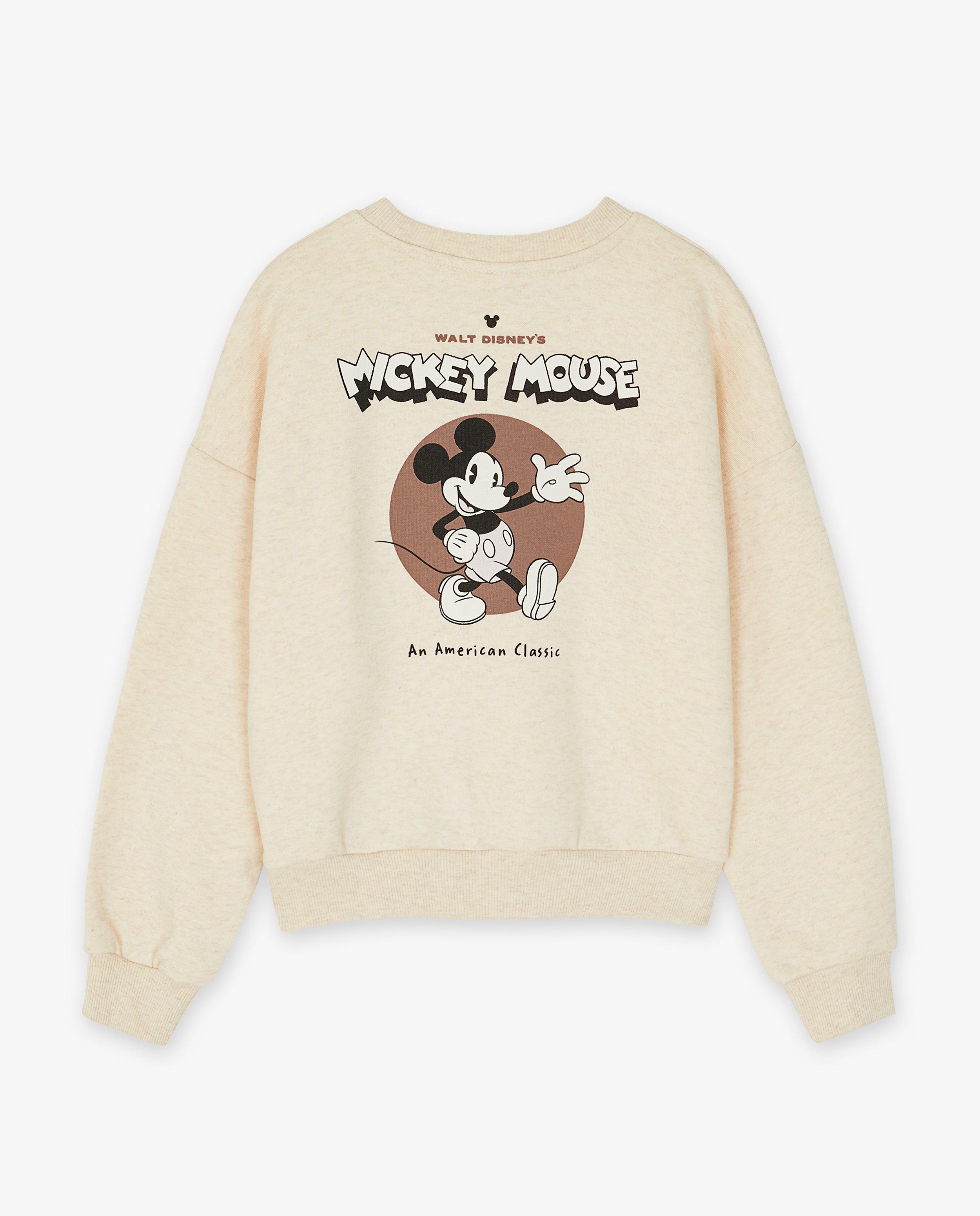 Sweats - Sweat beige à imprimé de Mickey, 7-14 ans