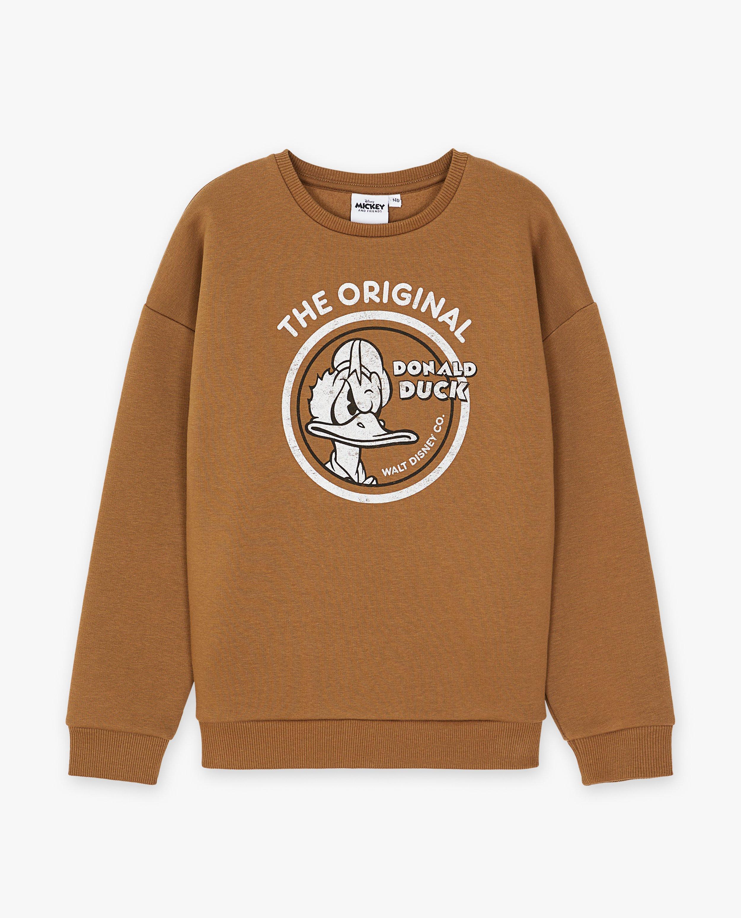 Sweats - Sweat brun avec un imprimé de Donald Duck, 7-14 ans