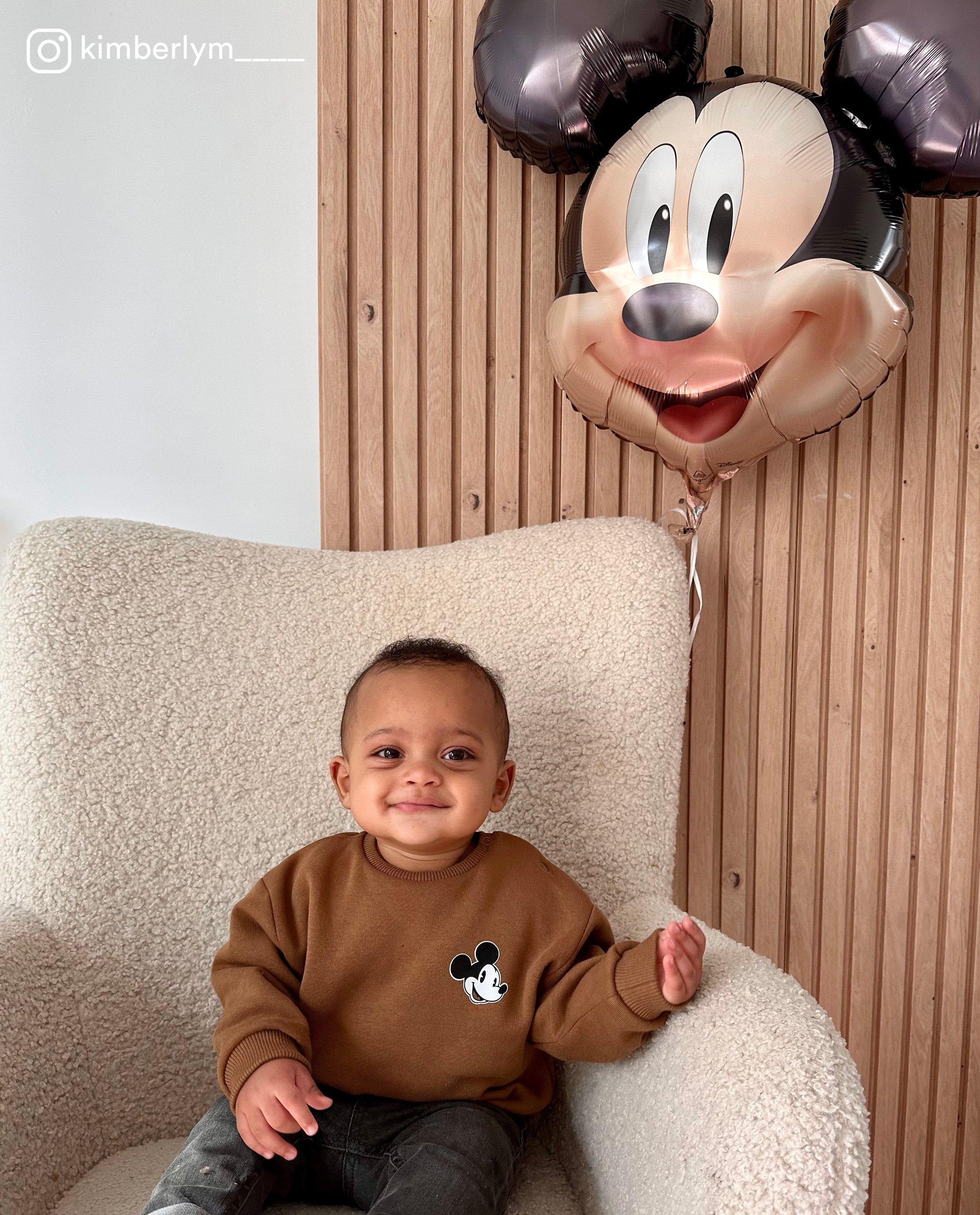 Sweats - Sweat brun à imprimé Mickey, bébé