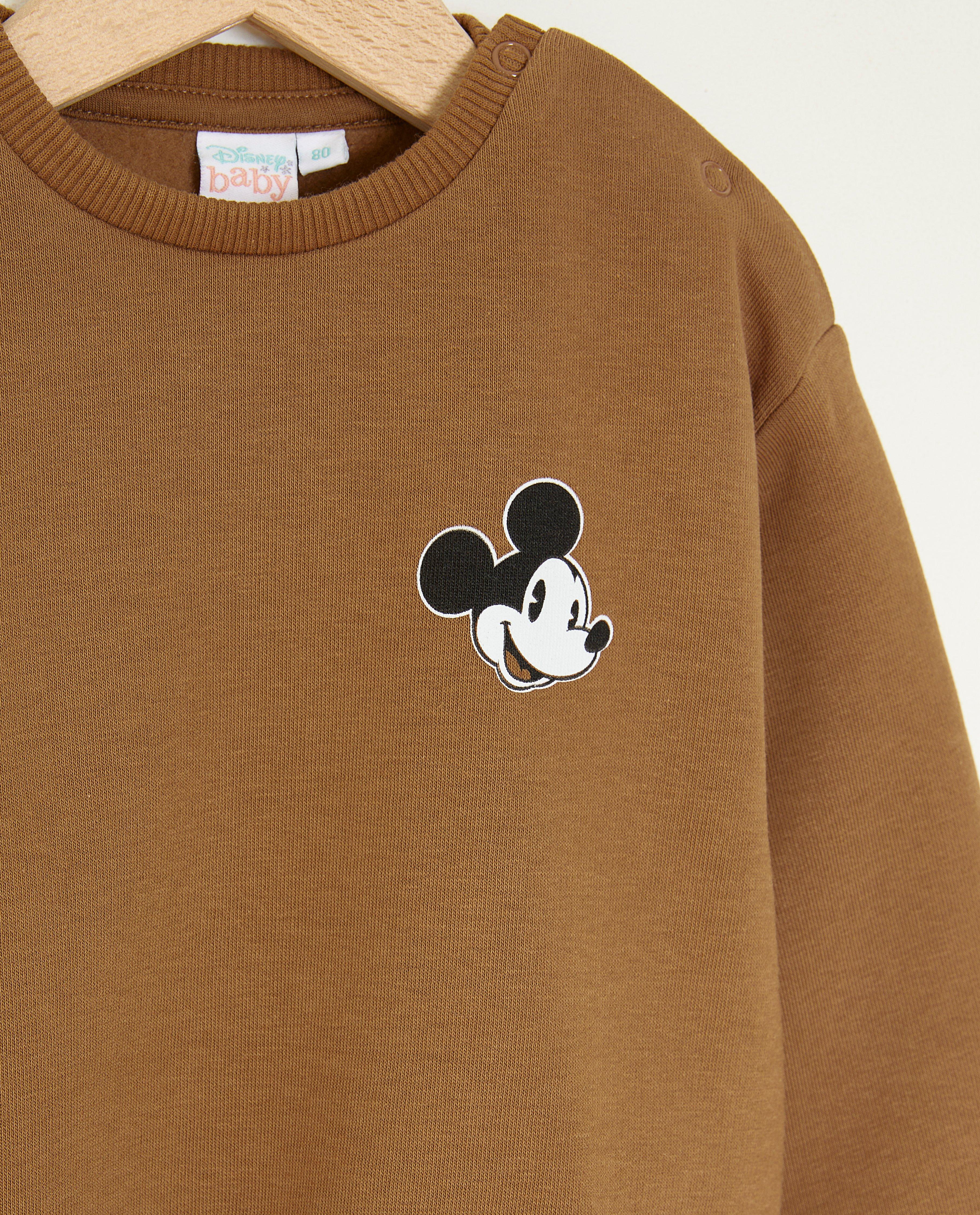 Sweats - Sweat brun à imprimé Mickey, bébé