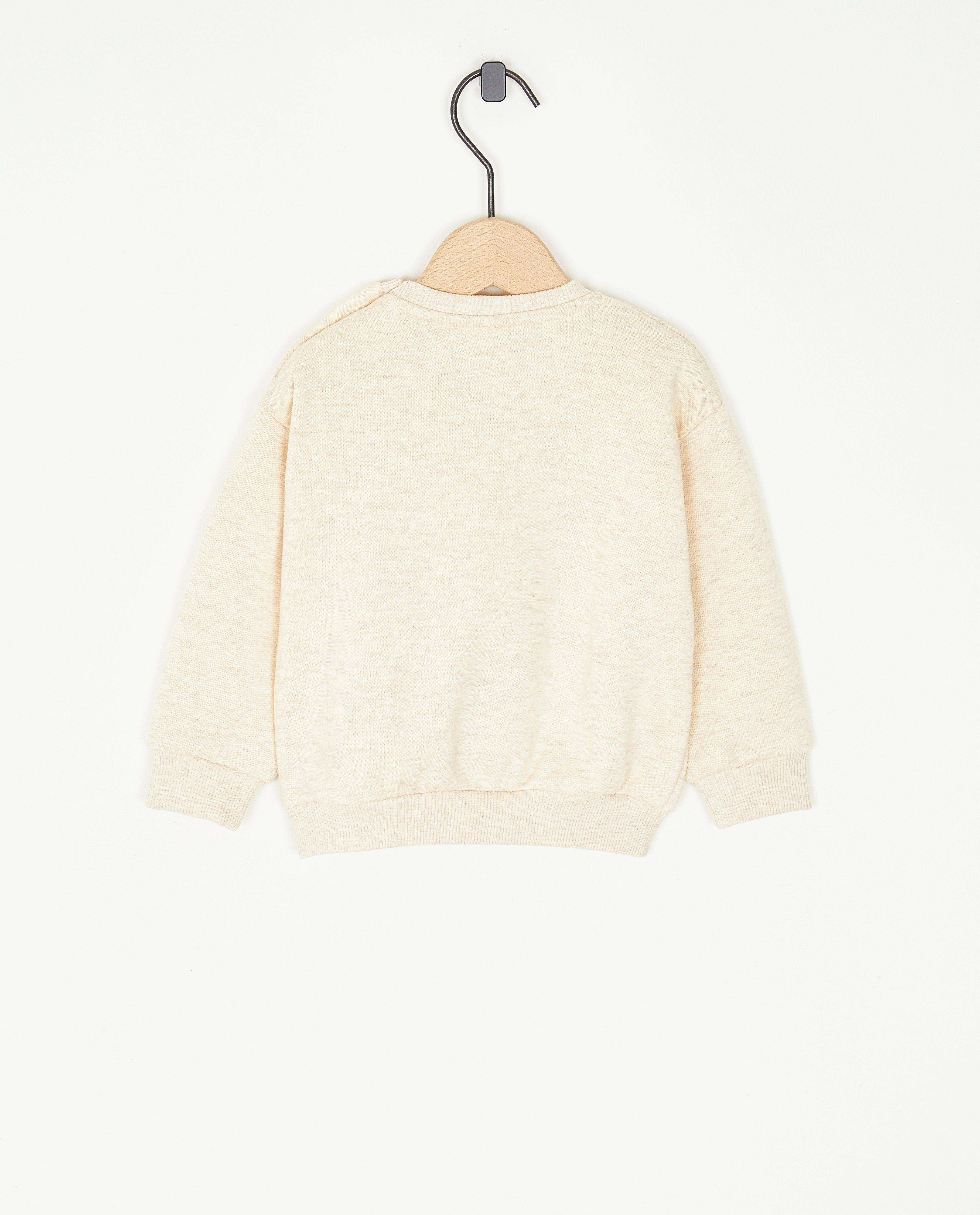 Sweaters - Beige sweater met borduursel Mickey, baby