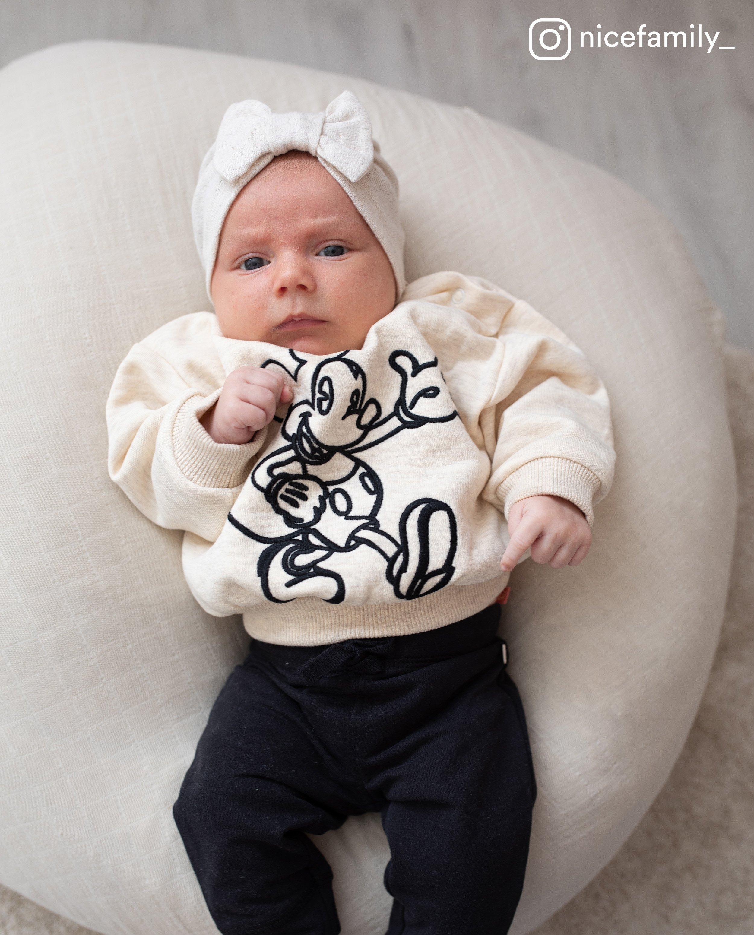 Sweat beige brodé de Mickey, bébé - null - Familystories