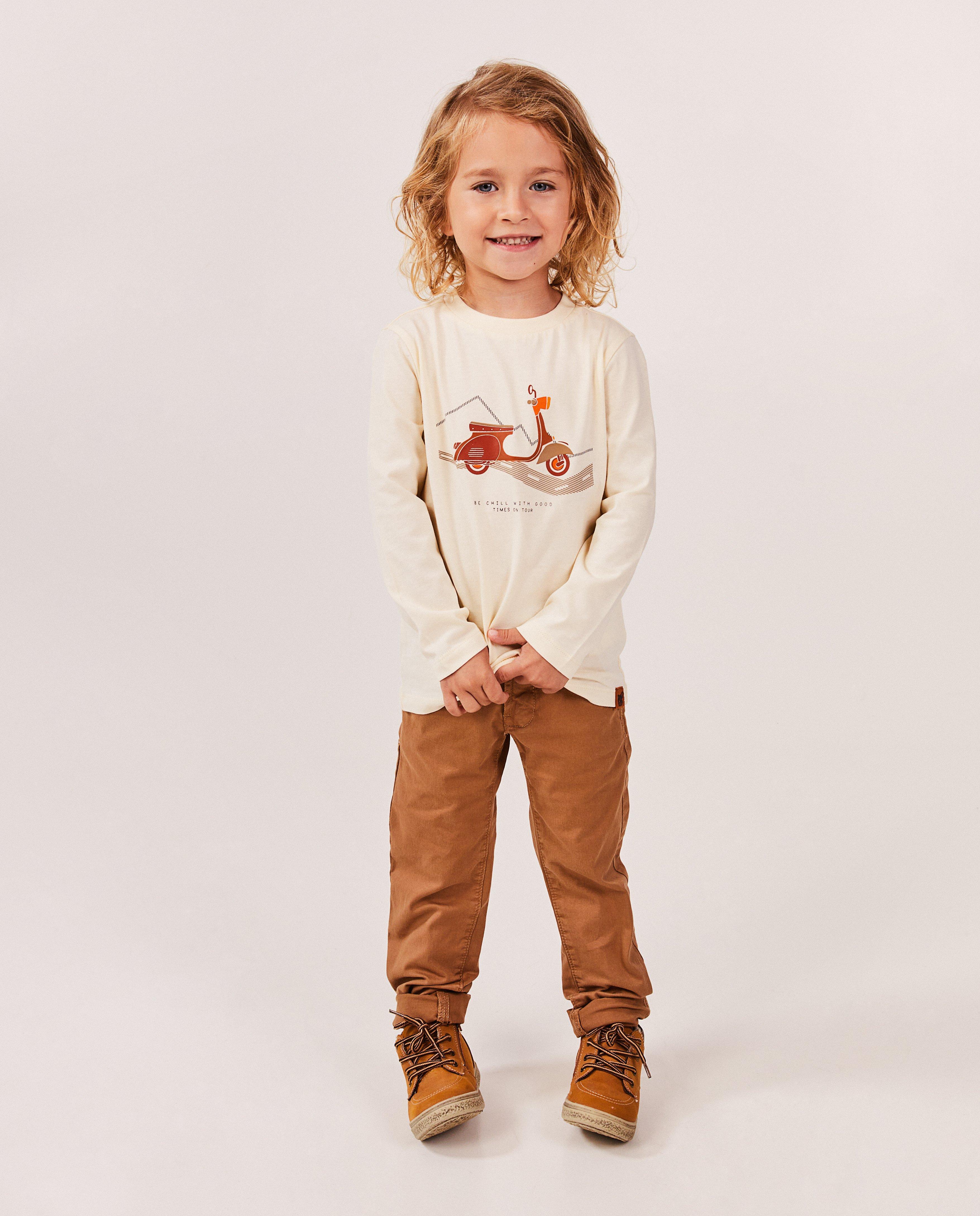 Beige longsleeve met print - null - Samson