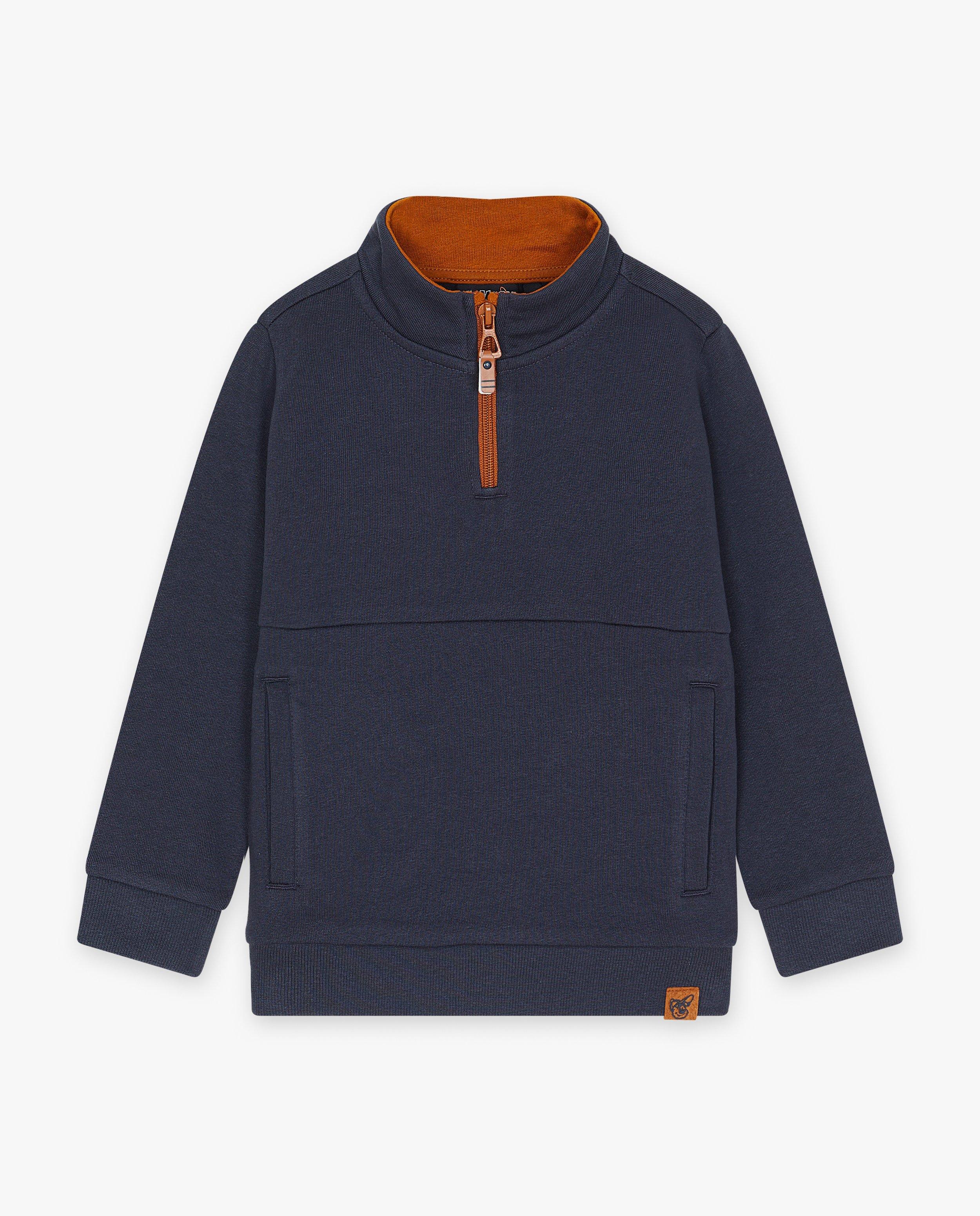 Sweaters - Sweater met korte rits