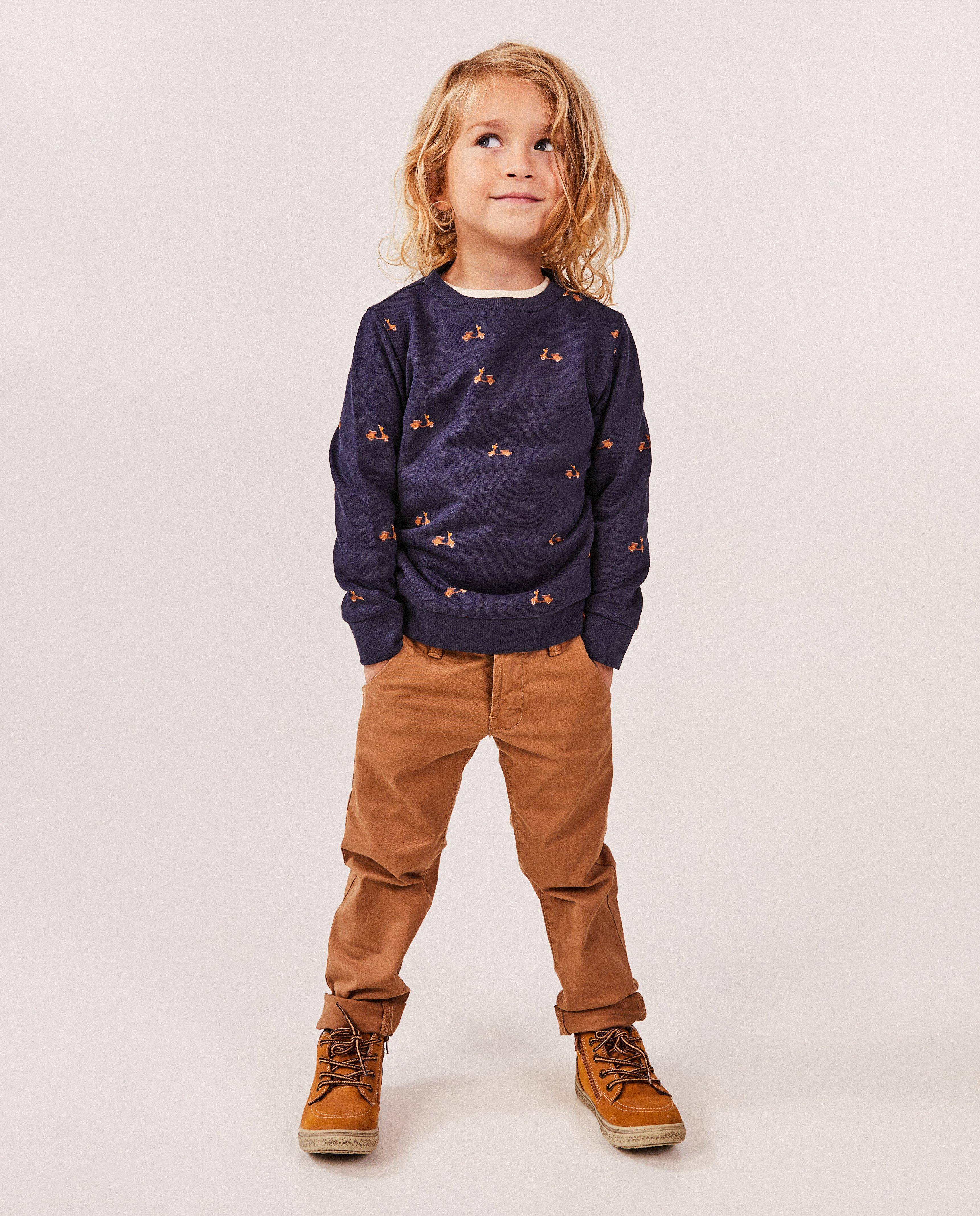 Bruine sweater met print - null - Samson
