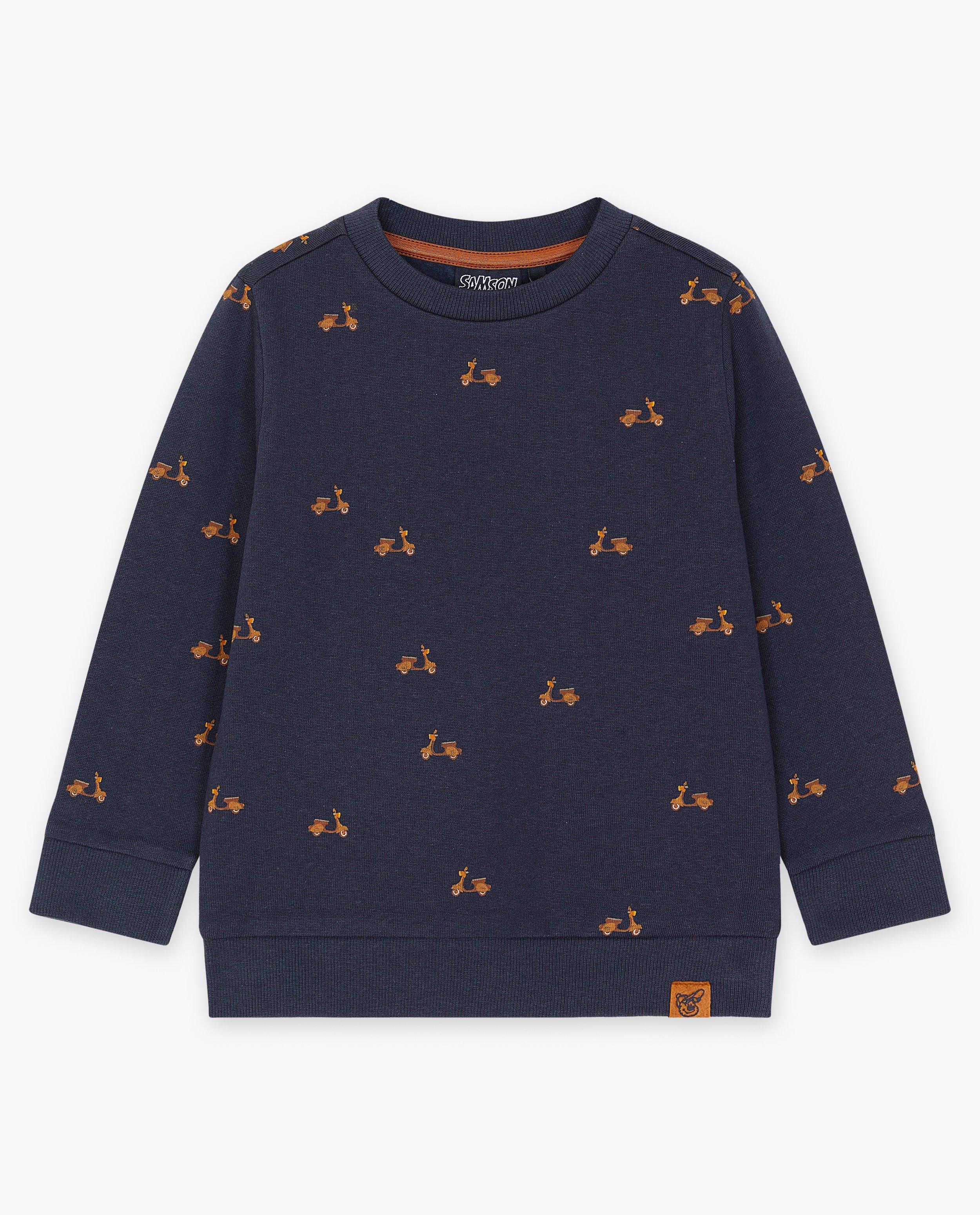 Sweats - Sweat bleu foncé à imprimé