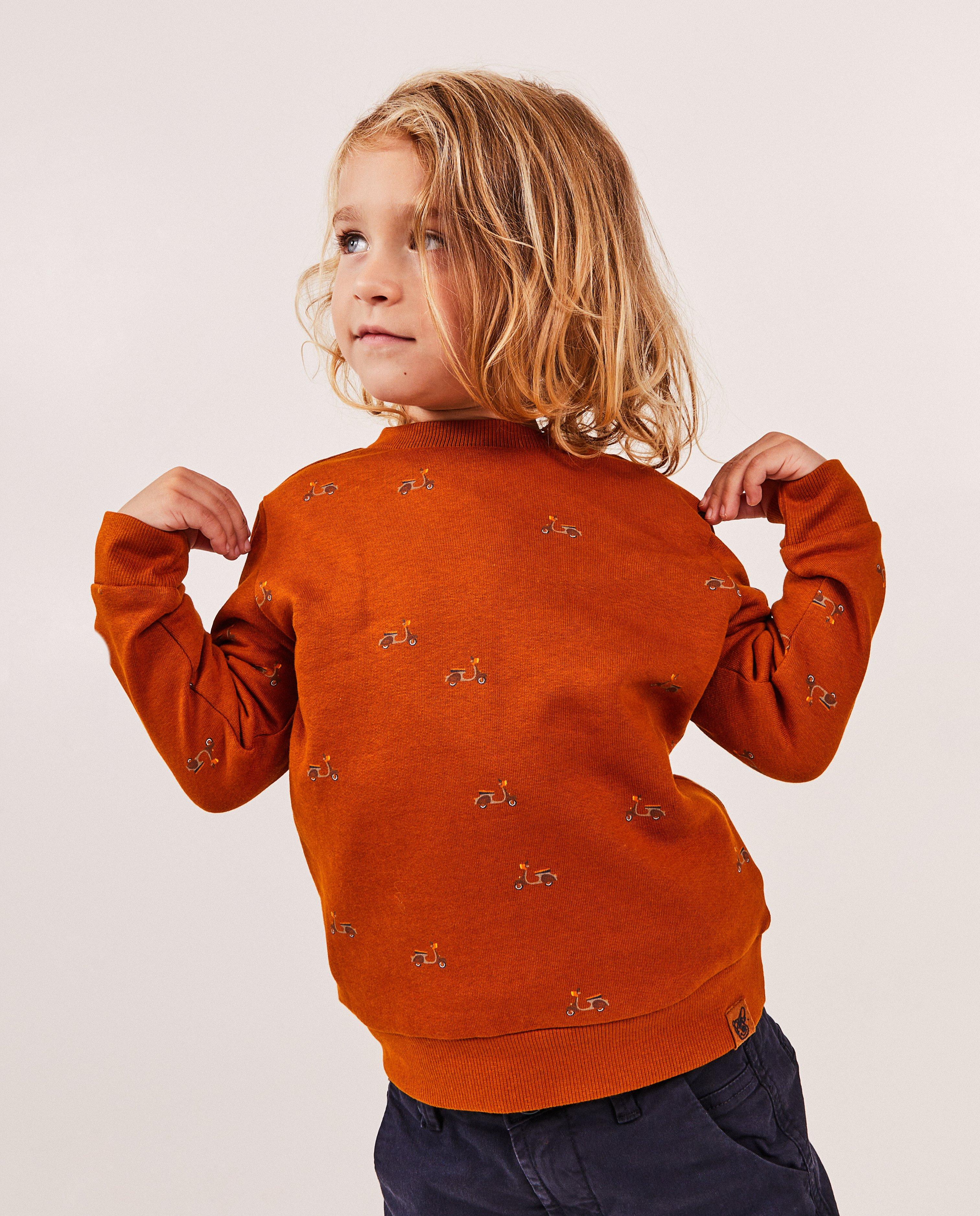 Sweaters - Donkerblauwe sweater met print