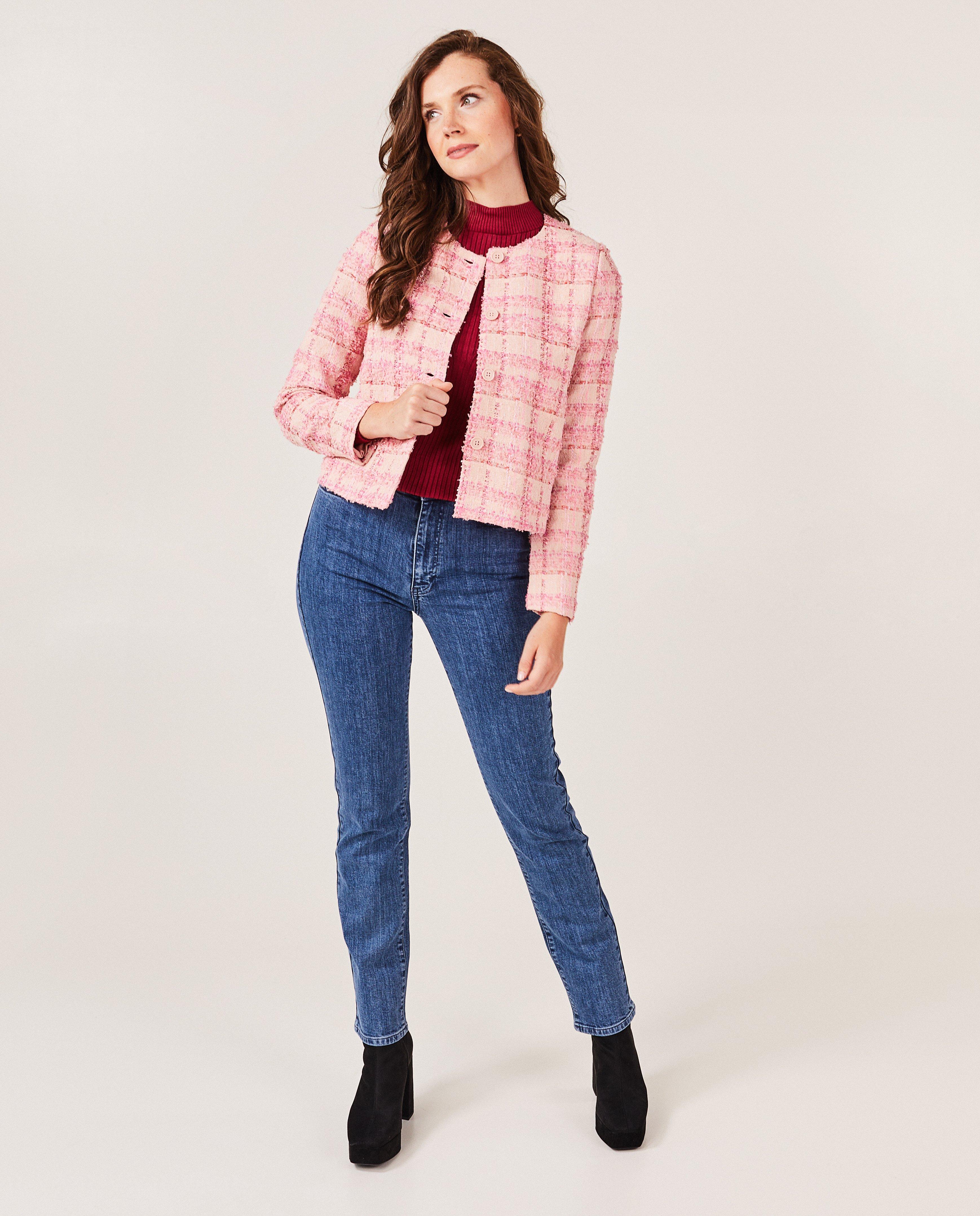 Gilet rose structuré - Détails du produit - rose clair - image numéro 1