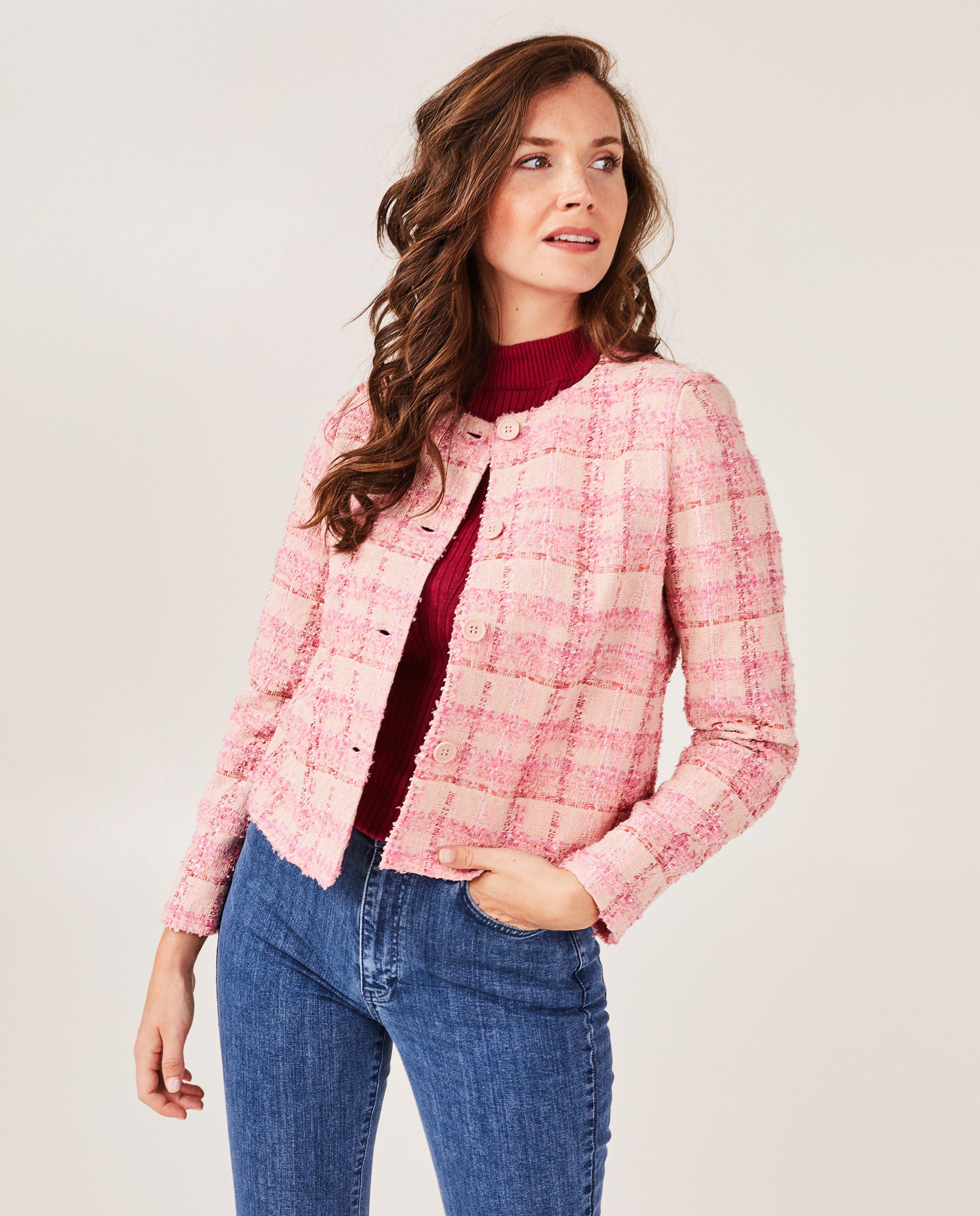 Blazers - Roze vest met structuur