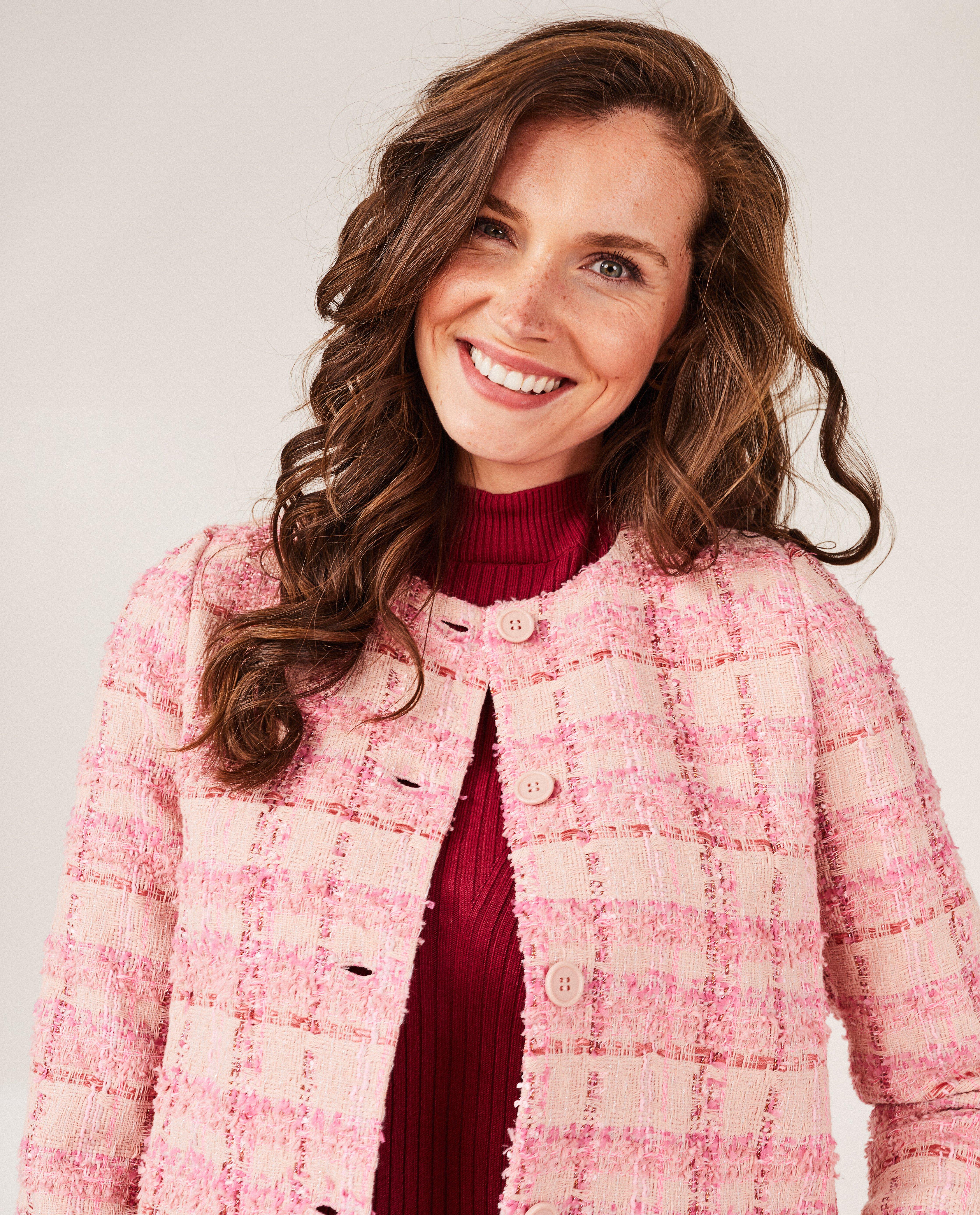 Blazers - Roze vest met structuur