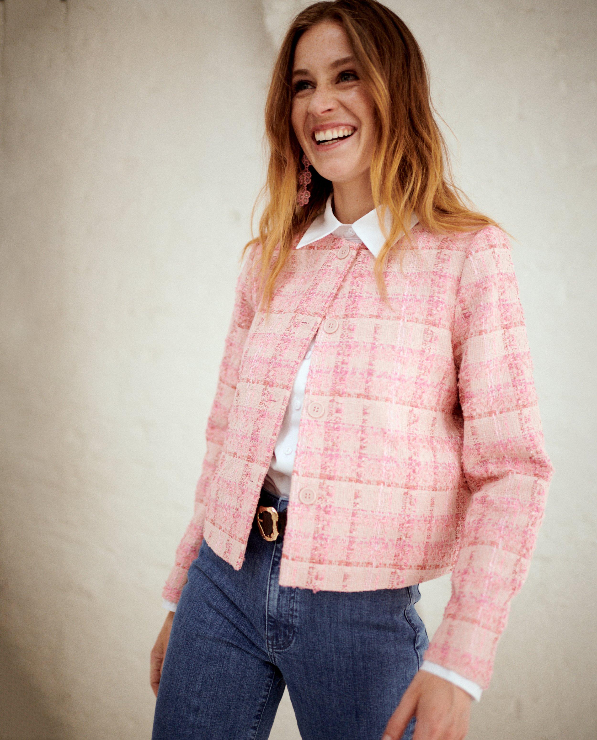 Gilet rose structuré - Détails du produit - rose clair - image numéro 5