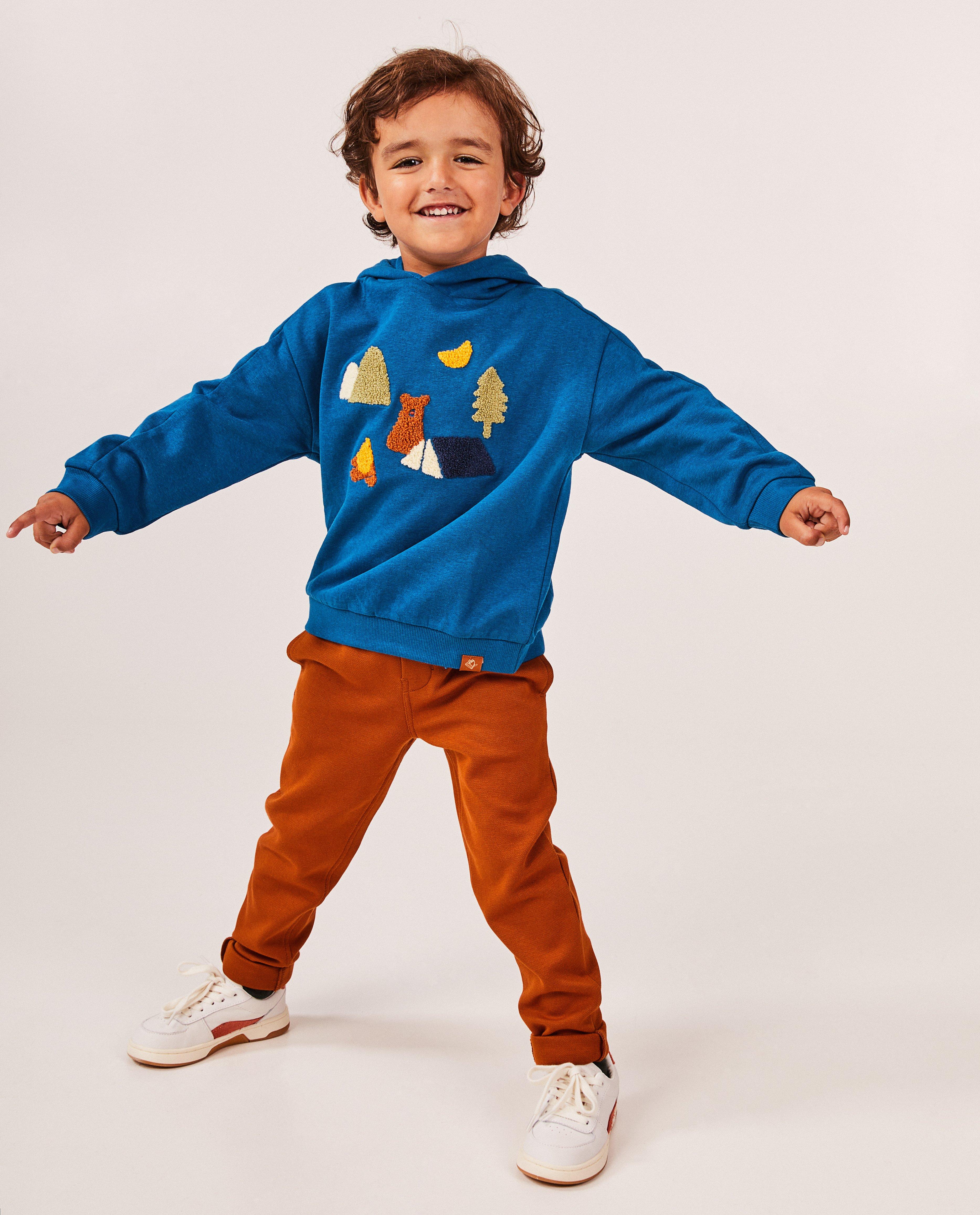 Hoodie met print van teddystof - null - Wickie