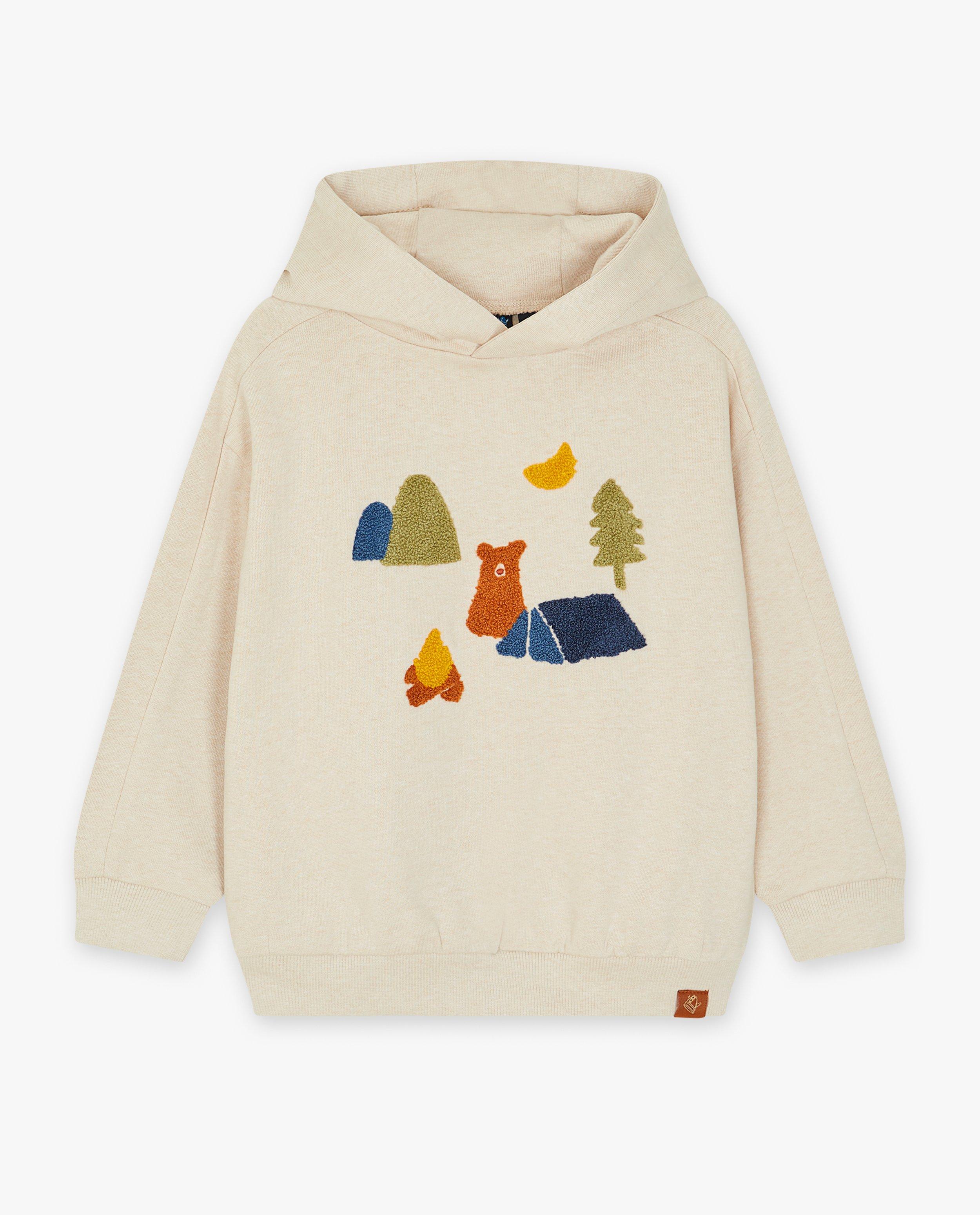 Sweaters - Hoodie met print van teddystof