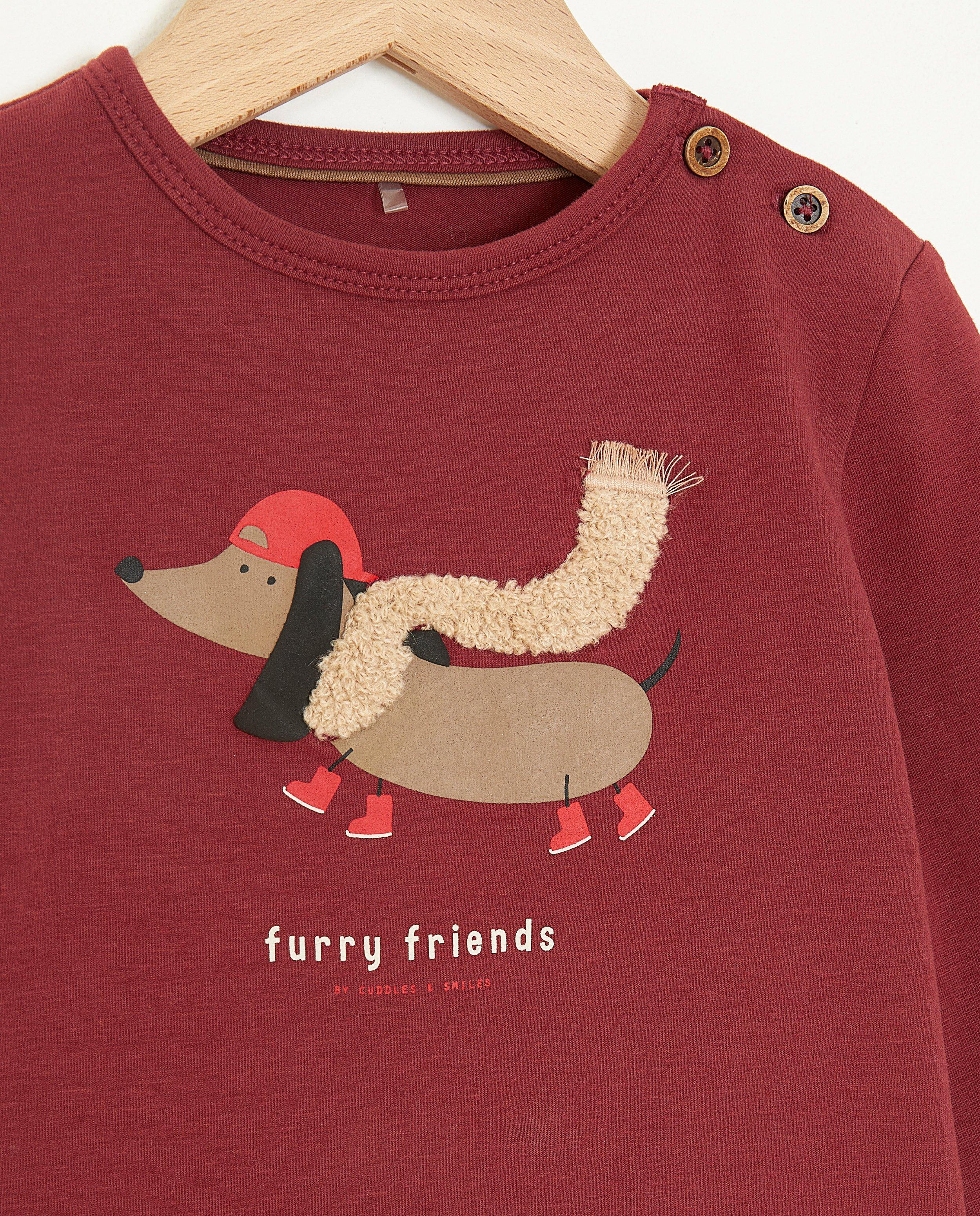 T-shirts - Longsleeve met hondenprint