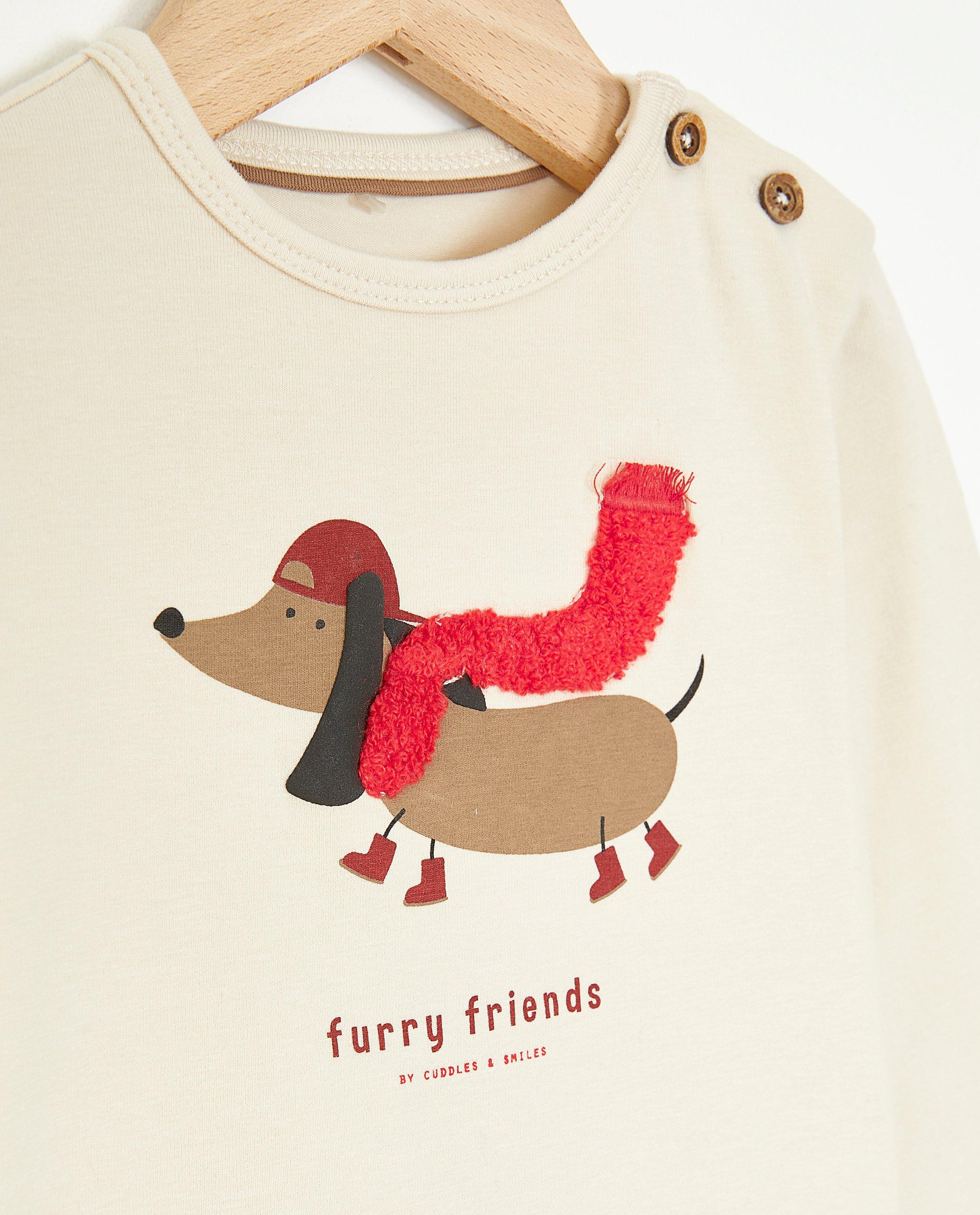 T-shirts - Longsleeve met hondenprint
