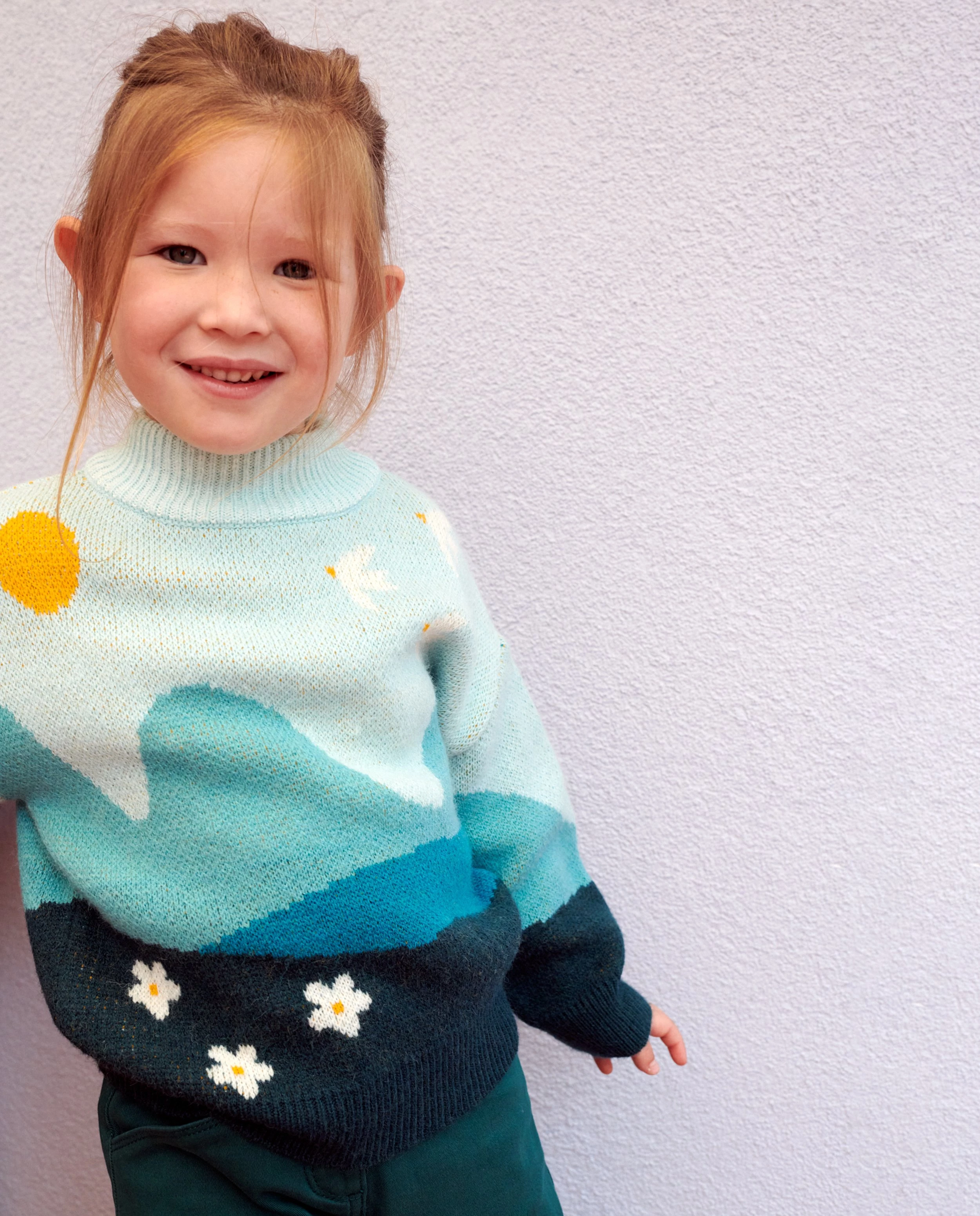 Trui met landschapsprint