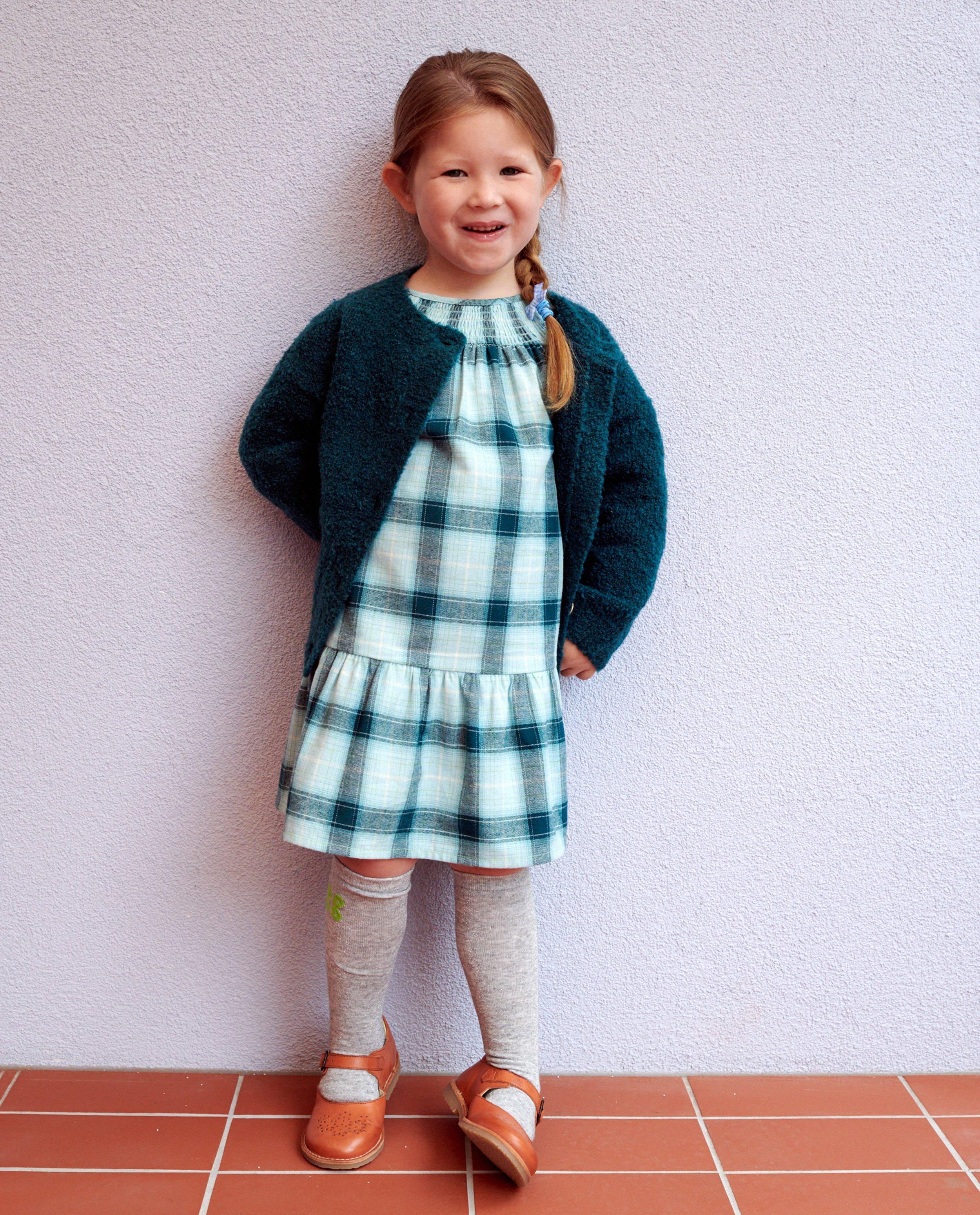 Cardigan - Donkergroene cardigan van bouclé