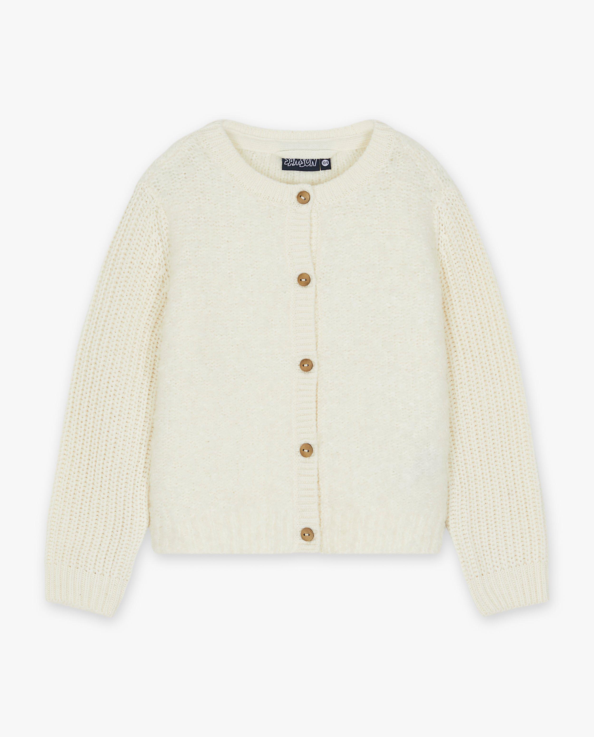 Cardigan - Cardigan met gebreide mouwen