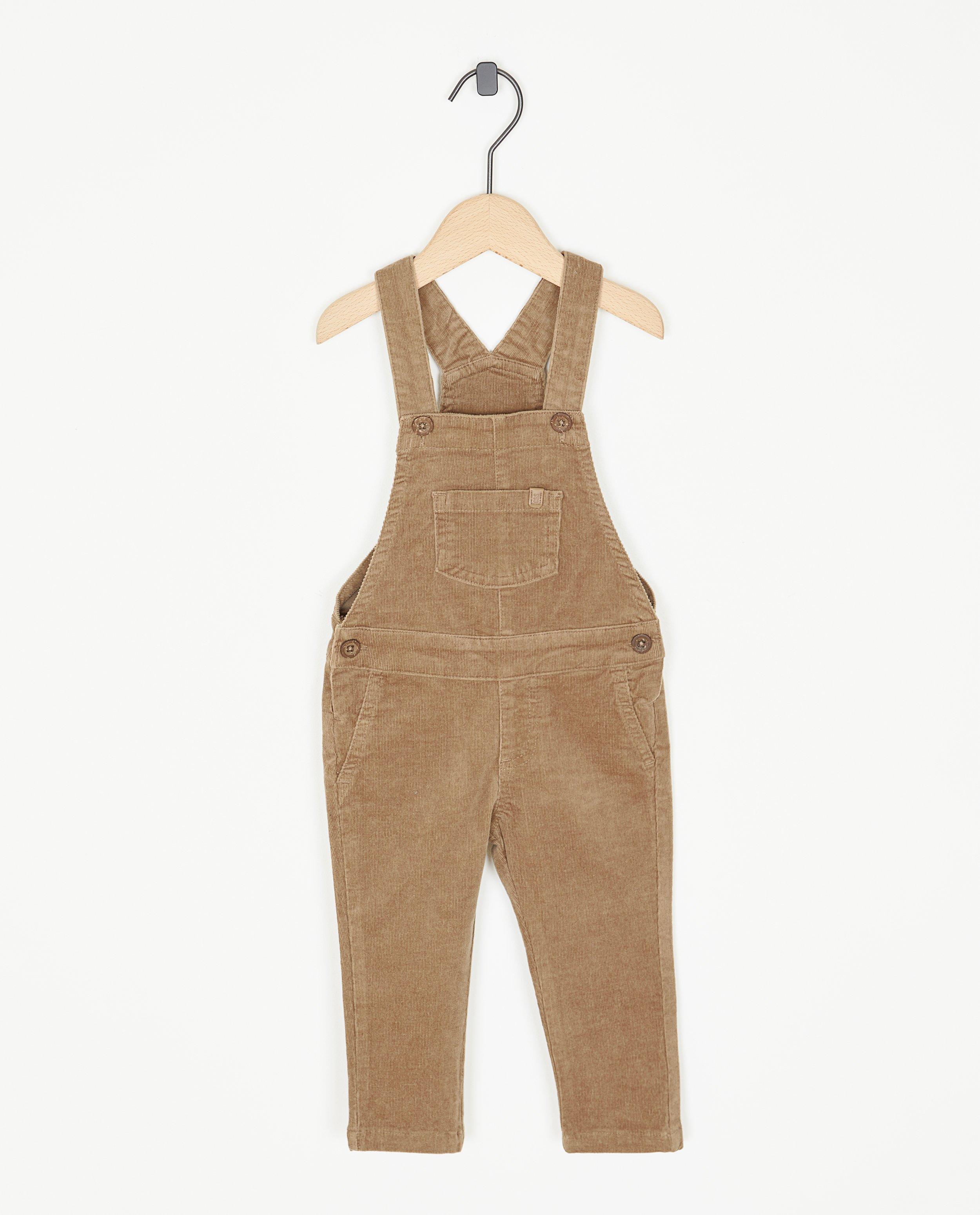 Bruine salopette met rib - Product Detail - bruin - afbeelding nummer 1