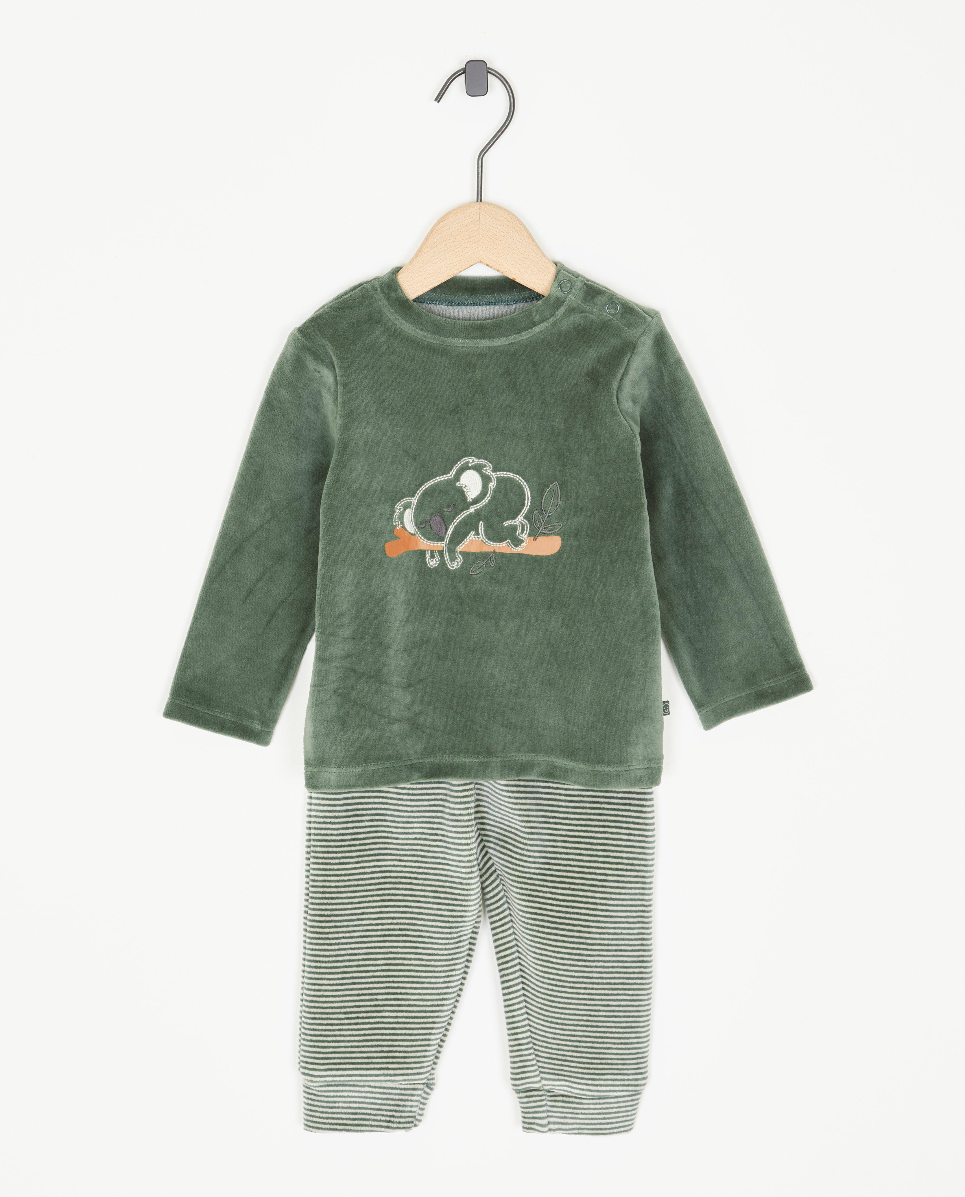Pyjama vert foncé avec un imprimé de koalas - null - Cuddles and Smiles