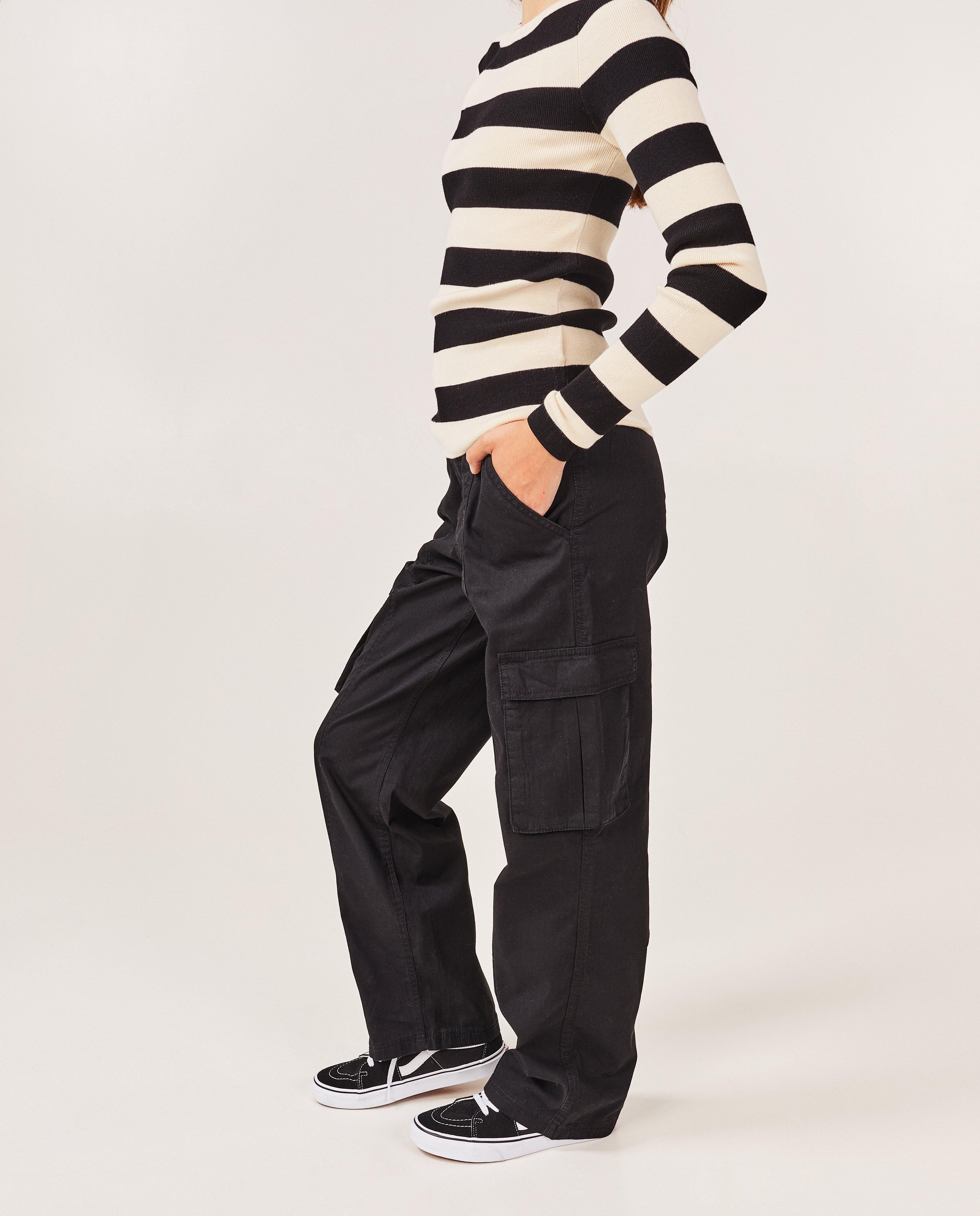 Zwarte broek, cargo fit - null - Groggy