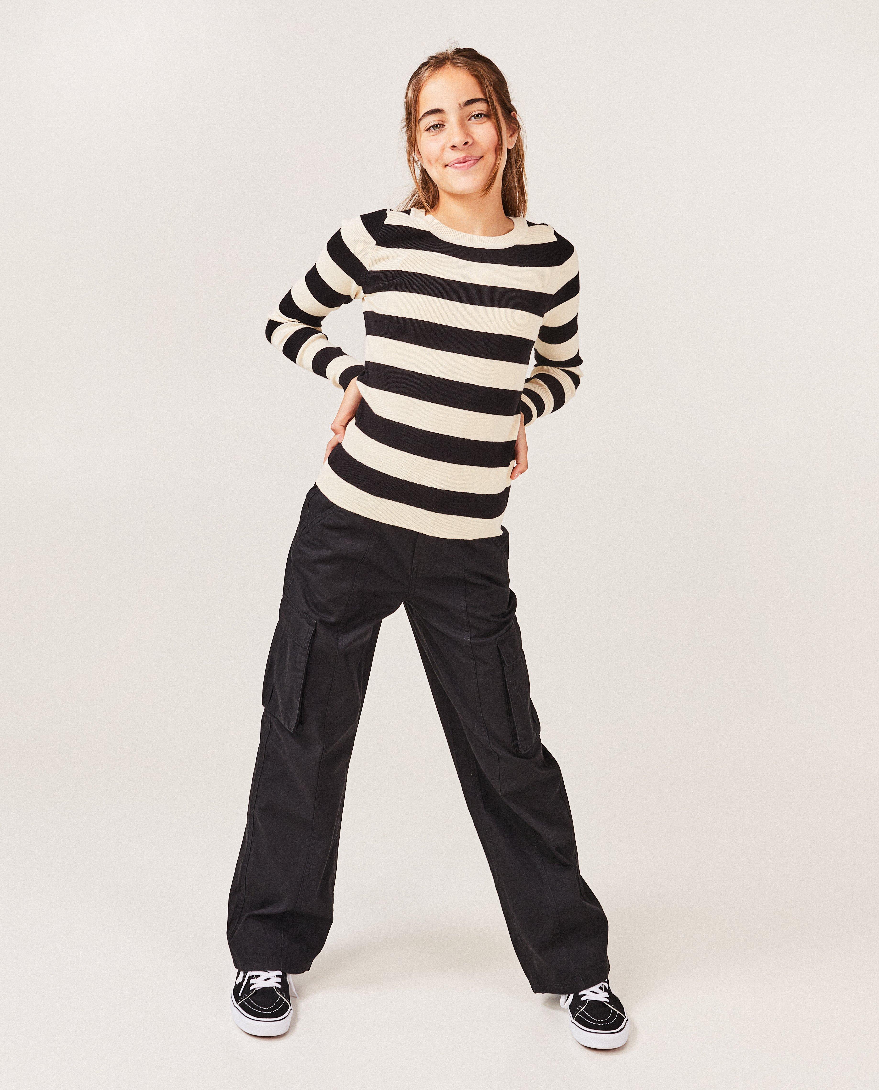 Broeken - Zwarte broek, cargo fit