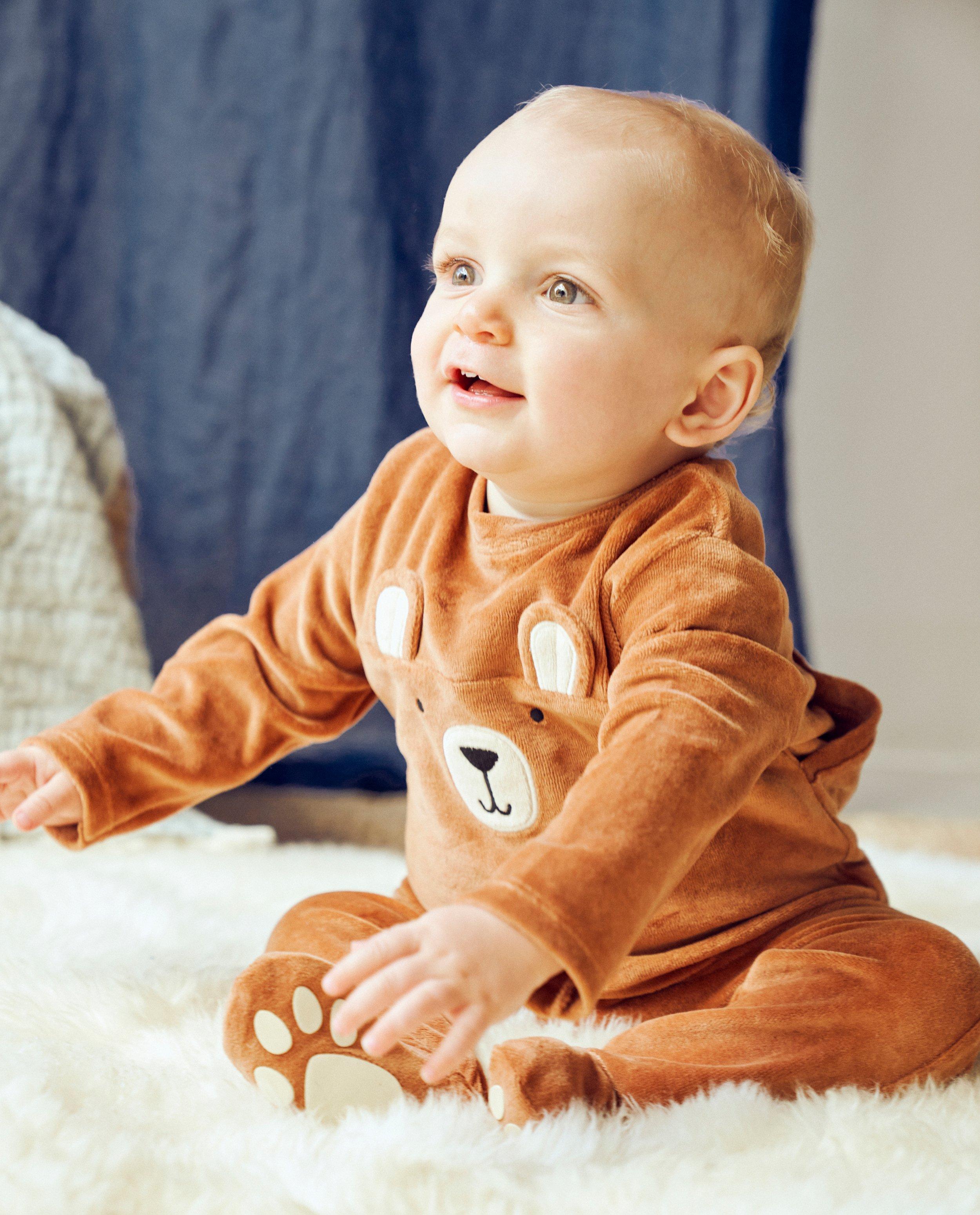 Pyjamas - Combinaison brune à imprimé d’ours