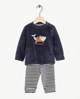 Fluwelen pyjama met walvisprint - null - Cuddles and Smiles