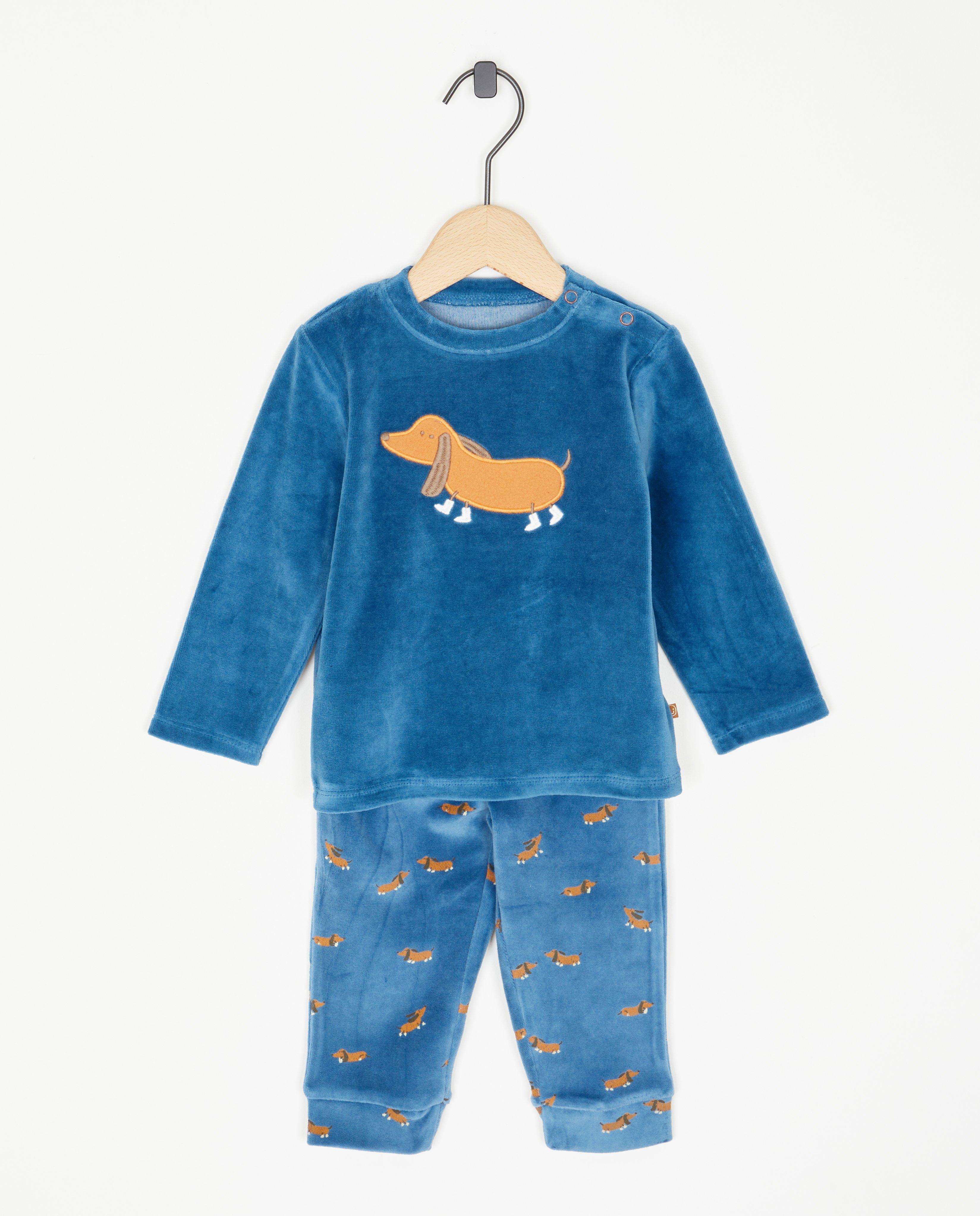 Pyjama bleu à imprimé à chiens - null - Cuddles and Smiles