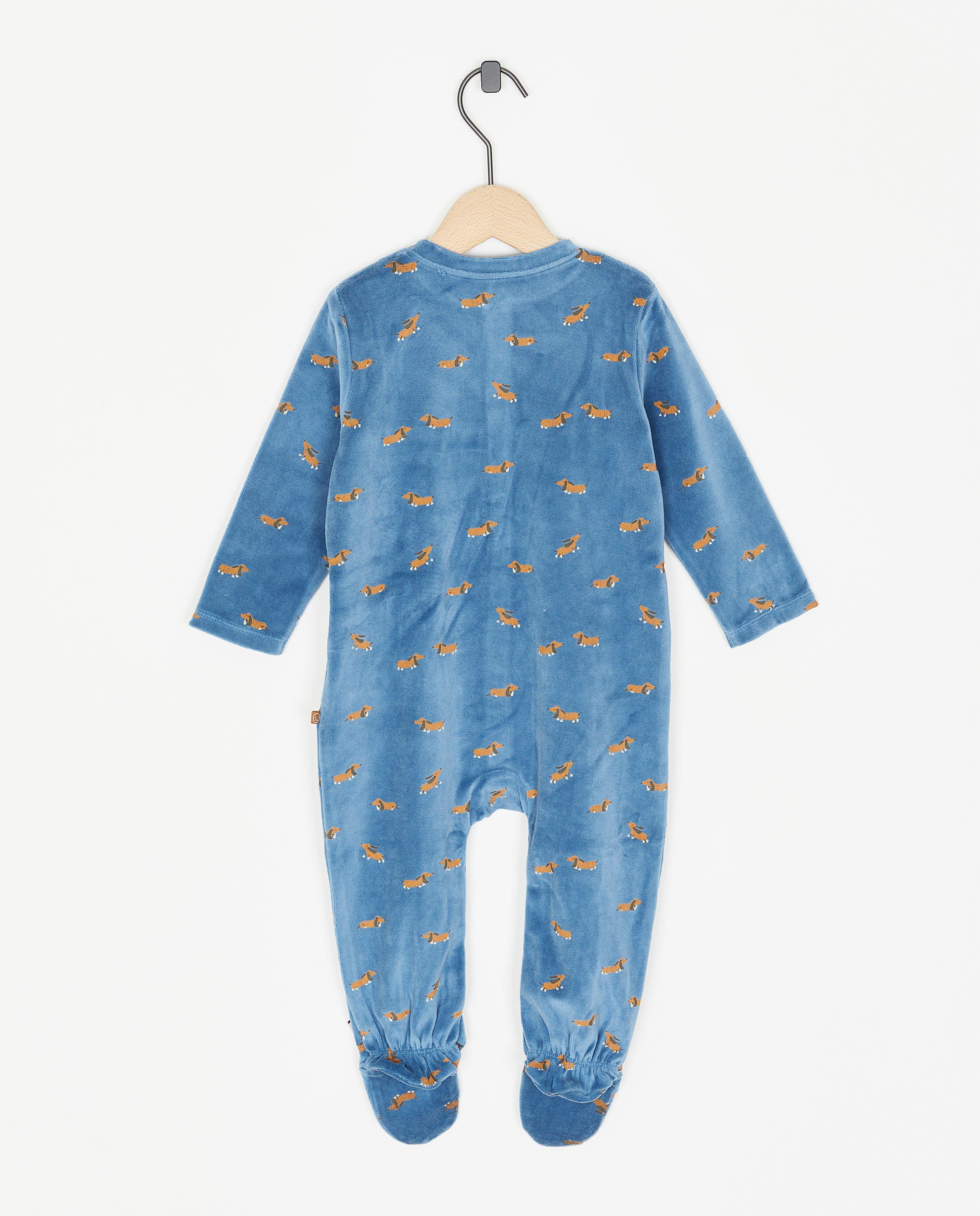 Nachtkleding - Fluwelen pyjama met hondenprint
