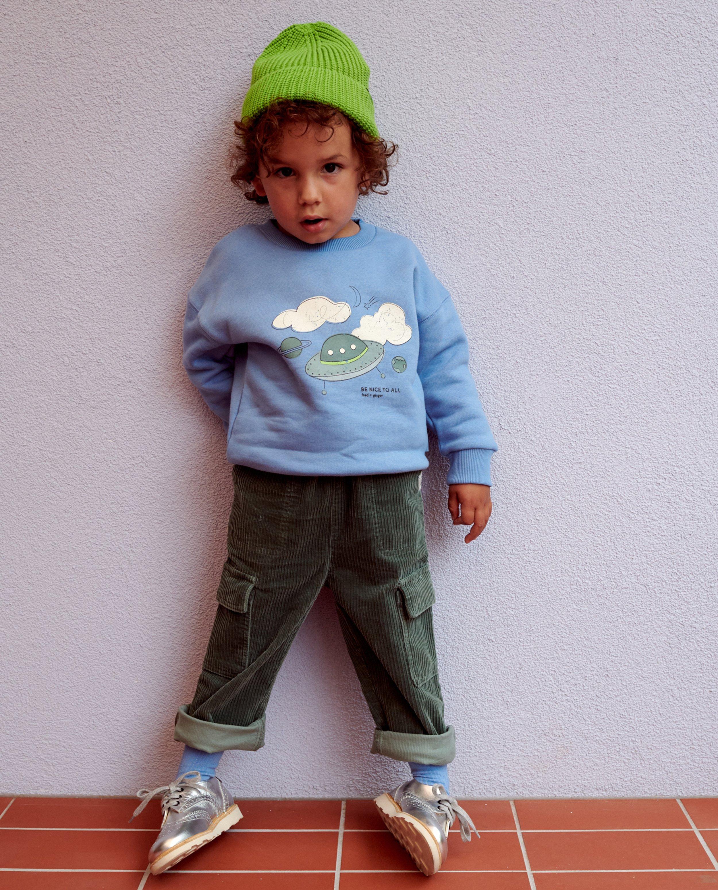 Pantalons - Pantalon vert côtelé, coupe cargo