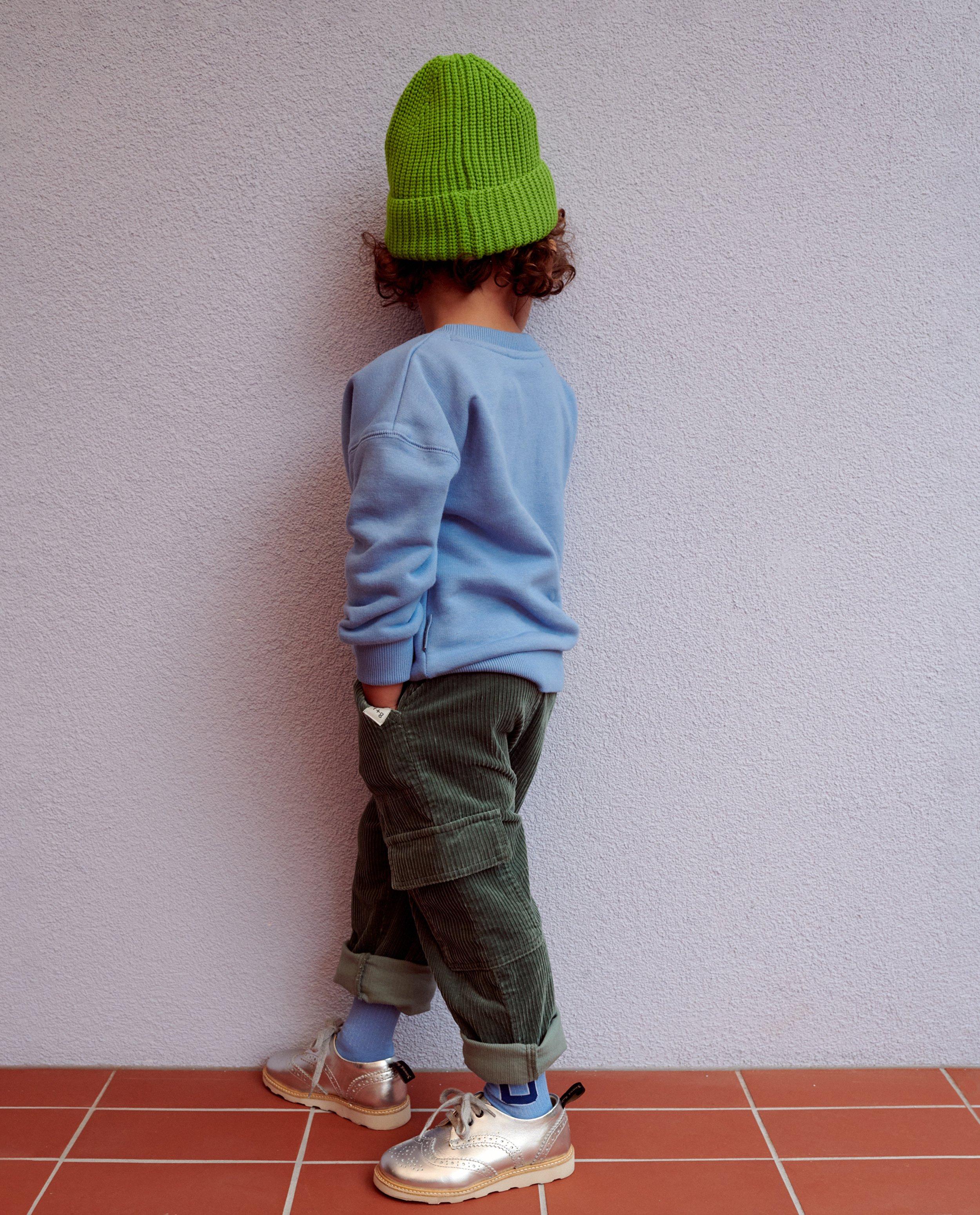 Broeken - Groene broek met rib, cargo fit