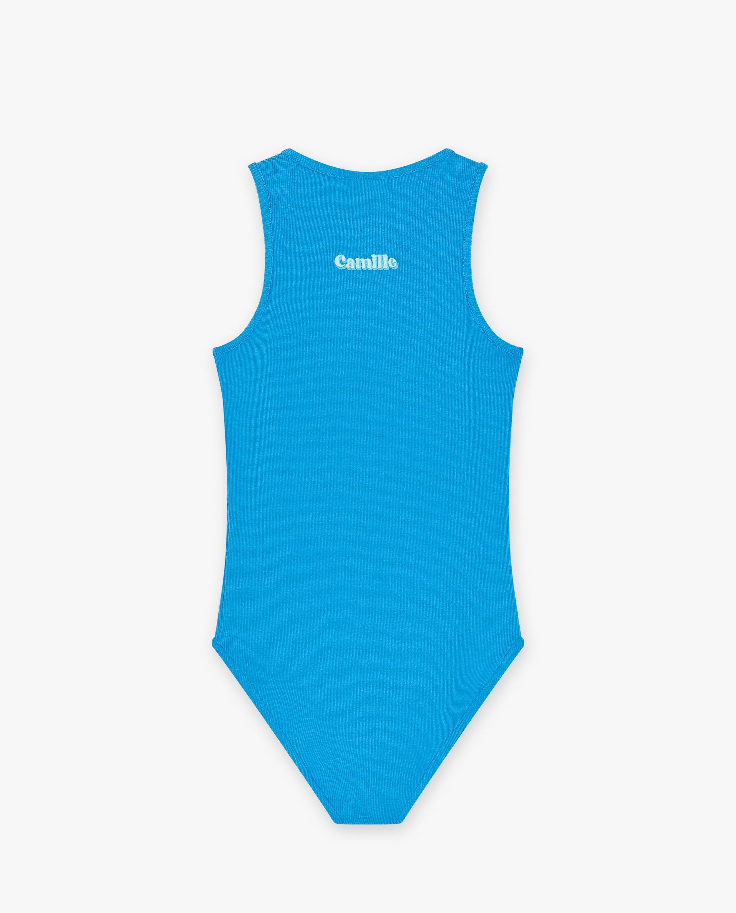 T-shirts - Body bleu côtelé, XS-XL