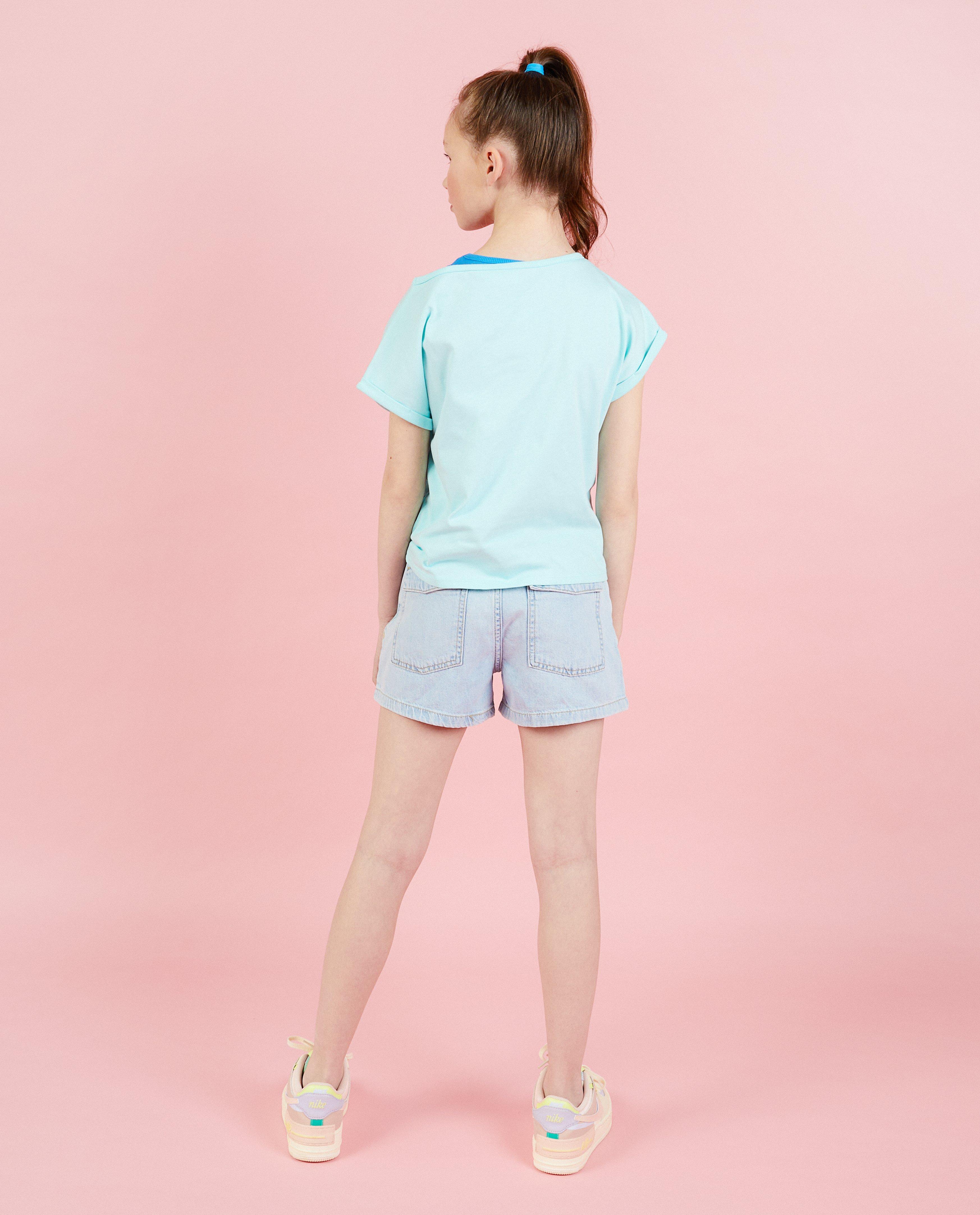 T-shirts - Turquoise T-shirt Vuurwerk