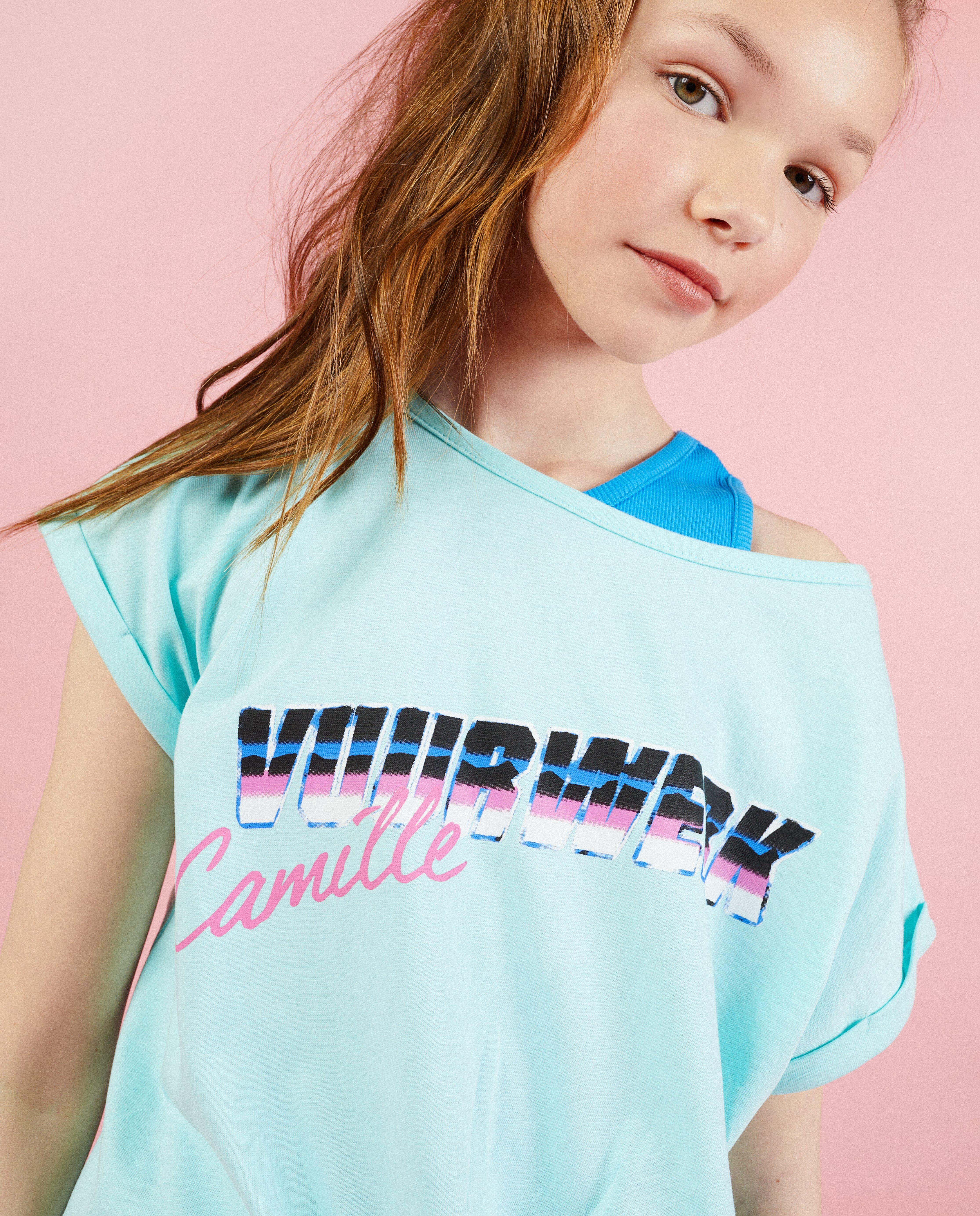 T-shirts - Turquoise T-shirt Vuurwerk