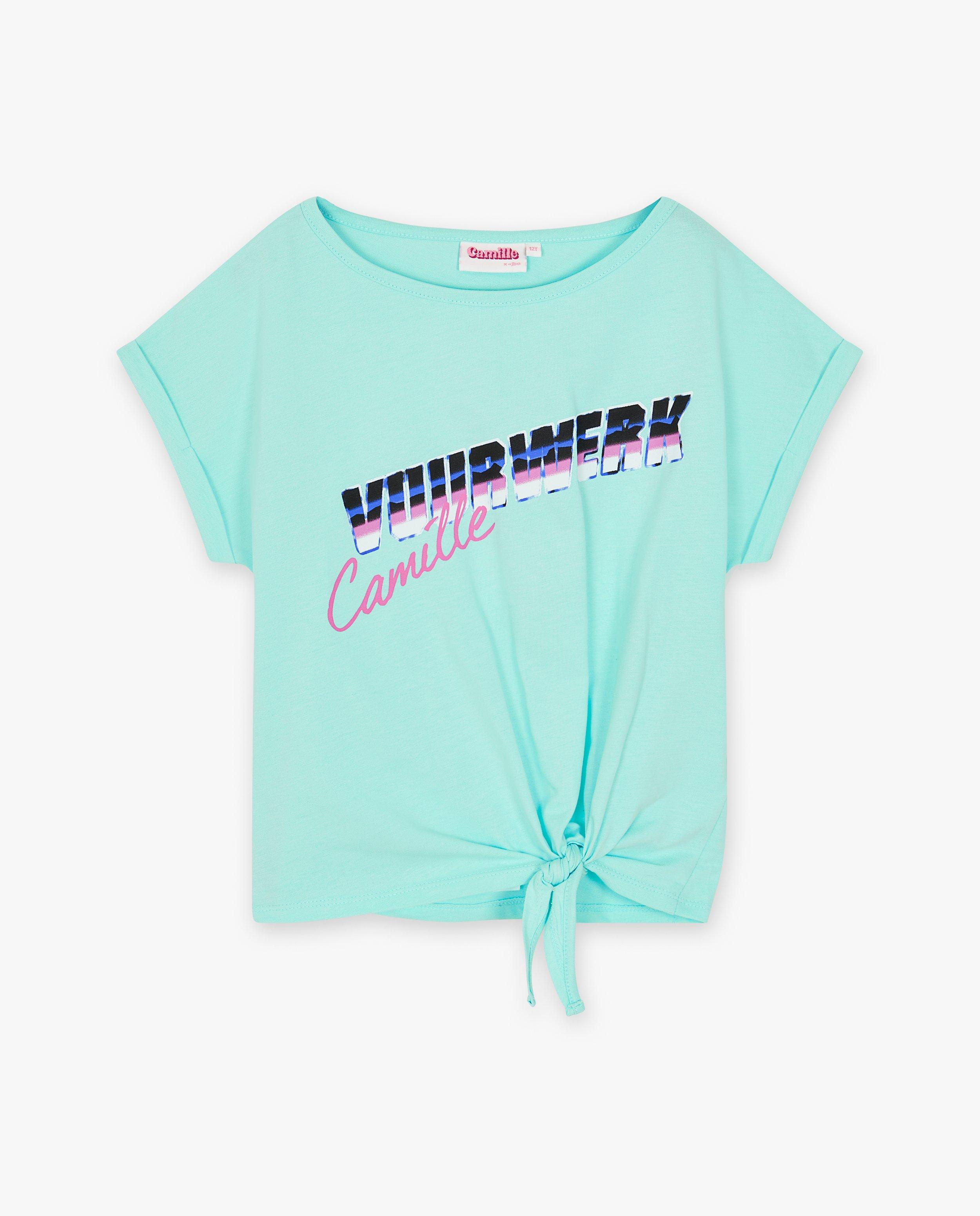 T-shirts - Turquoise T-shirt Vuurwerk
