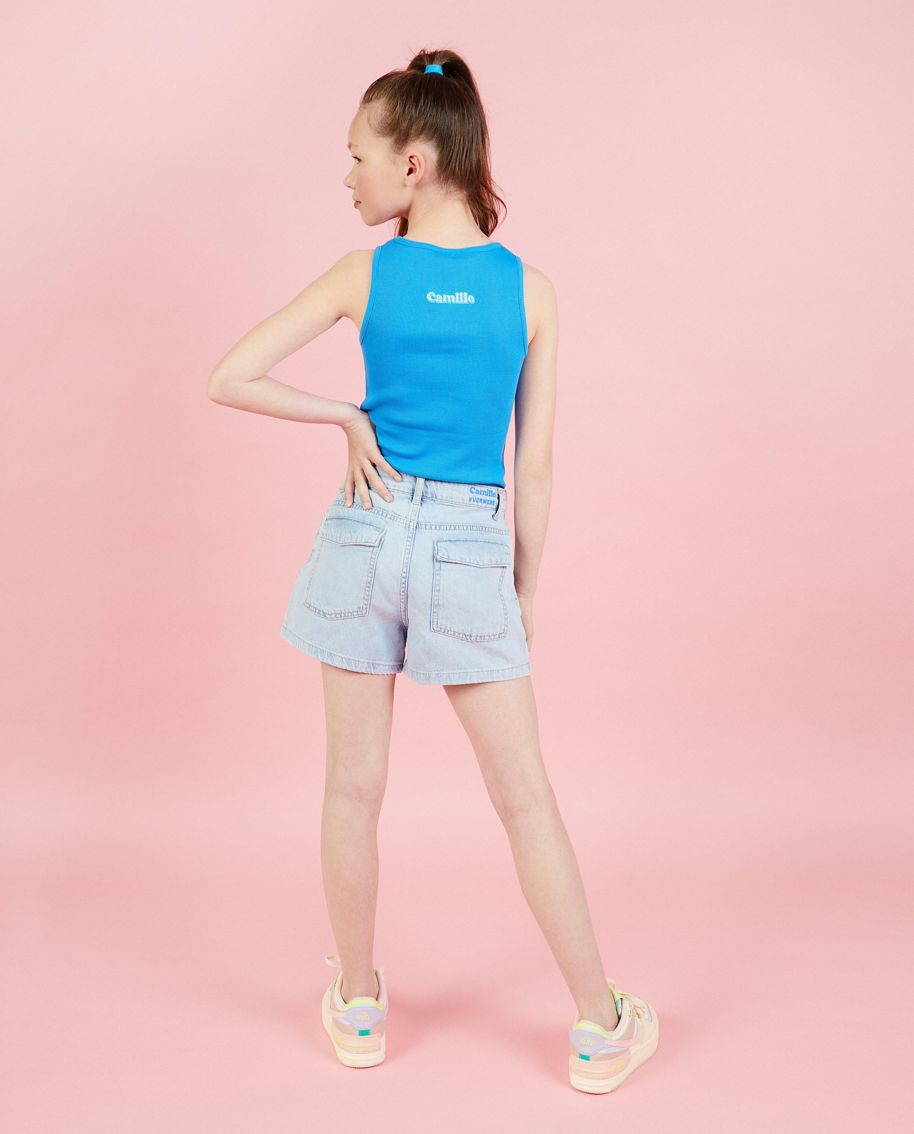 T-shirts - Body bleu côtelé
