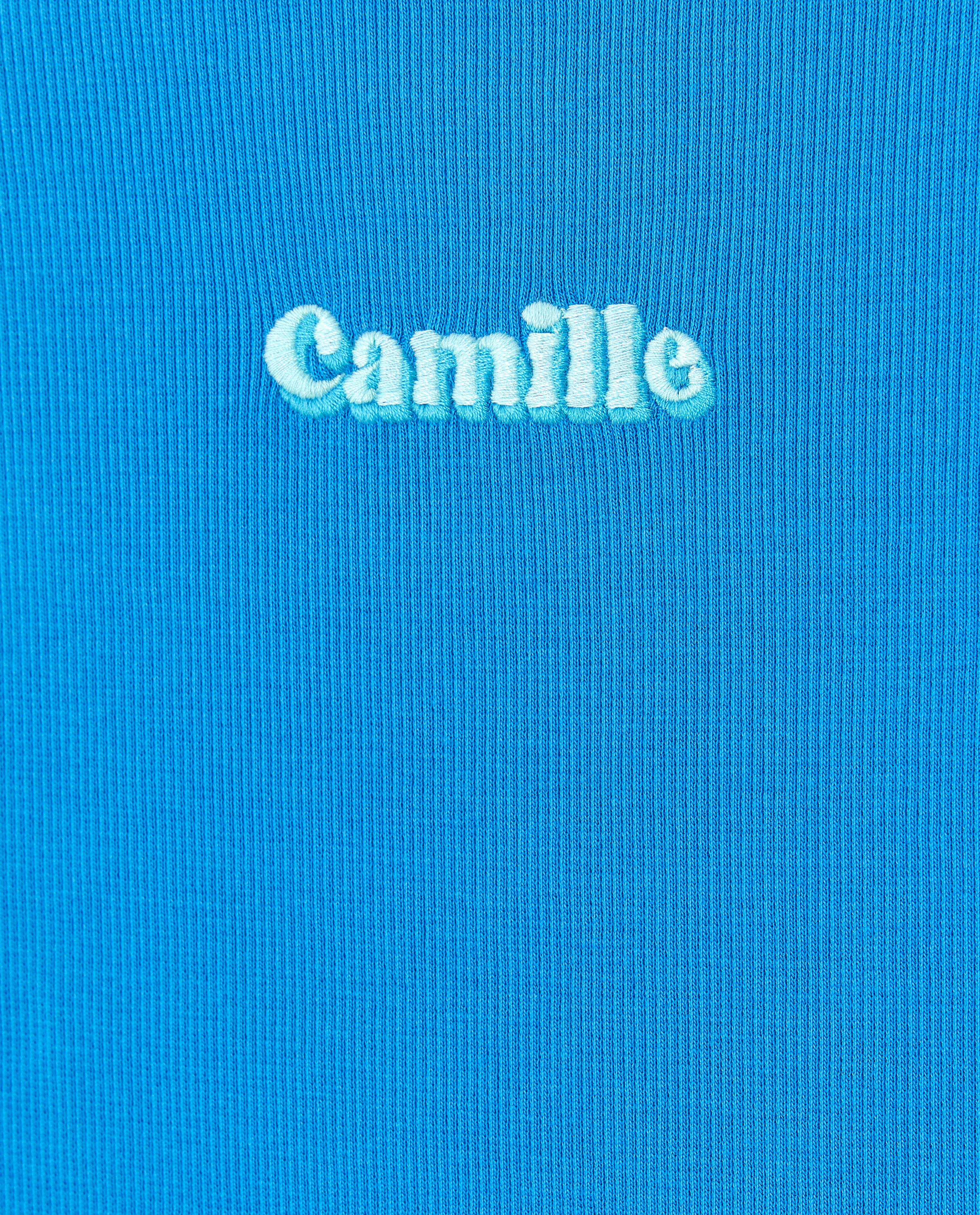 T-shirts - Body bleu côtelé