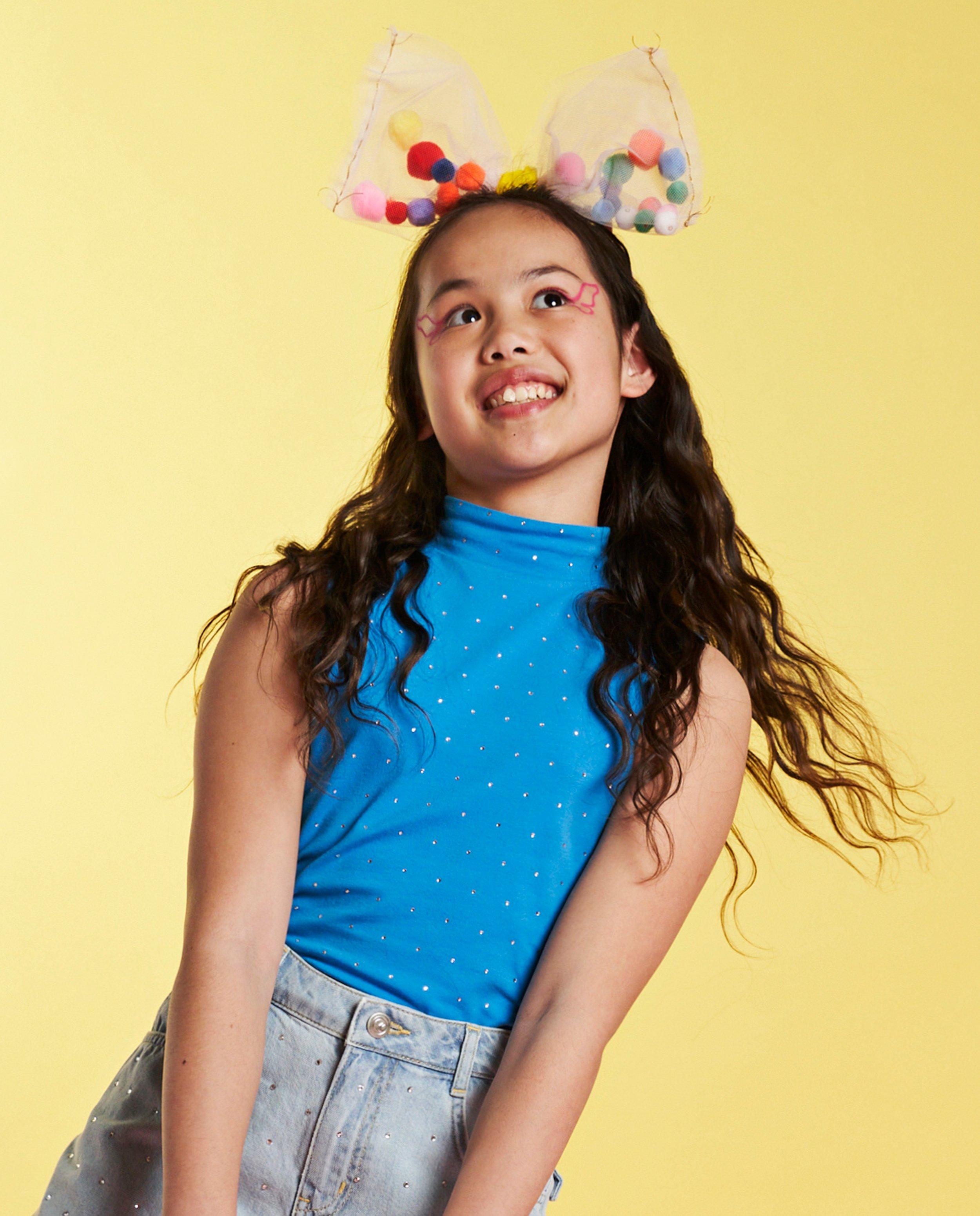 T-shirts - Top met strass-steentjes