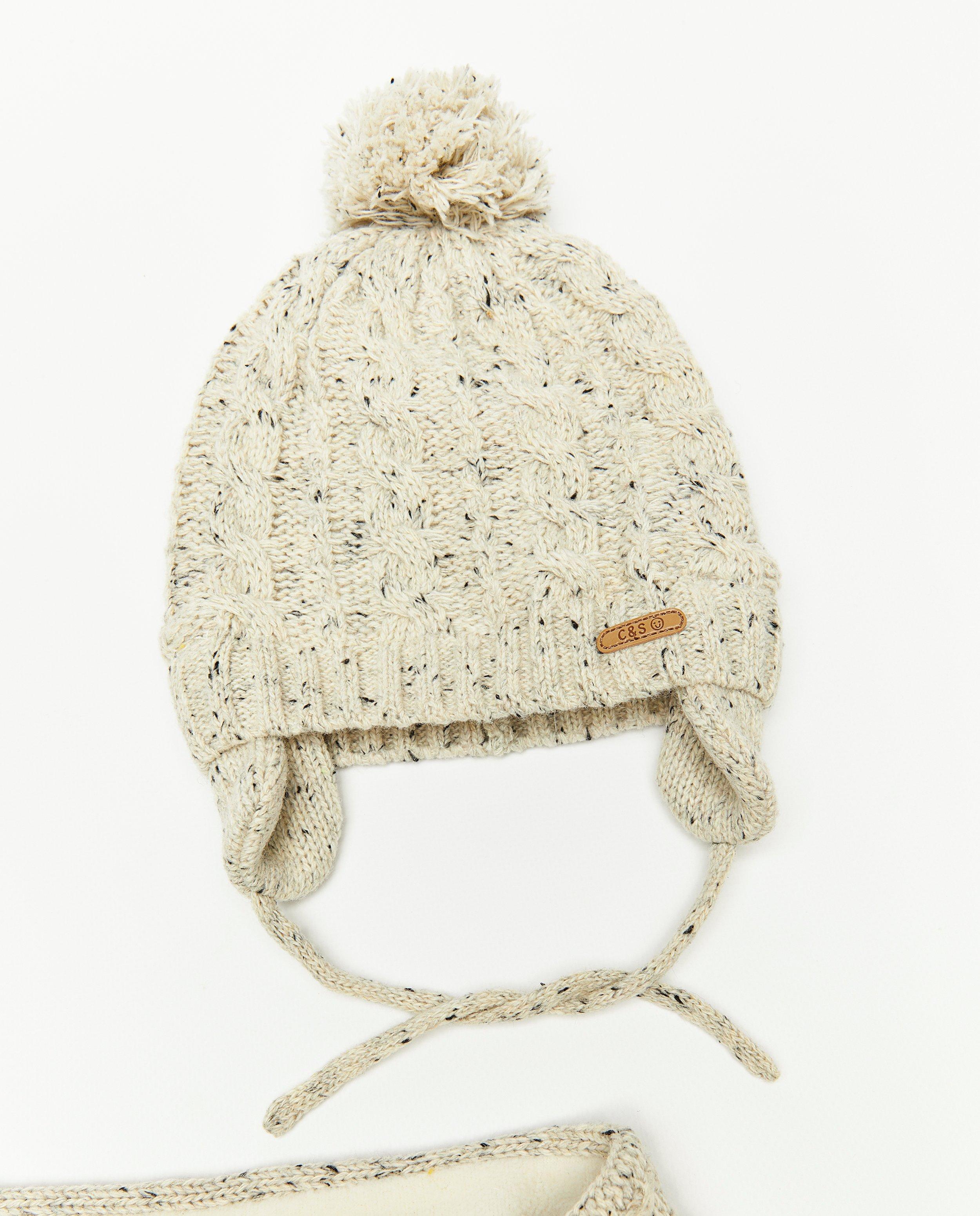 Bonneterie - Ensemble : bonnet + écharpe + gants bébé 