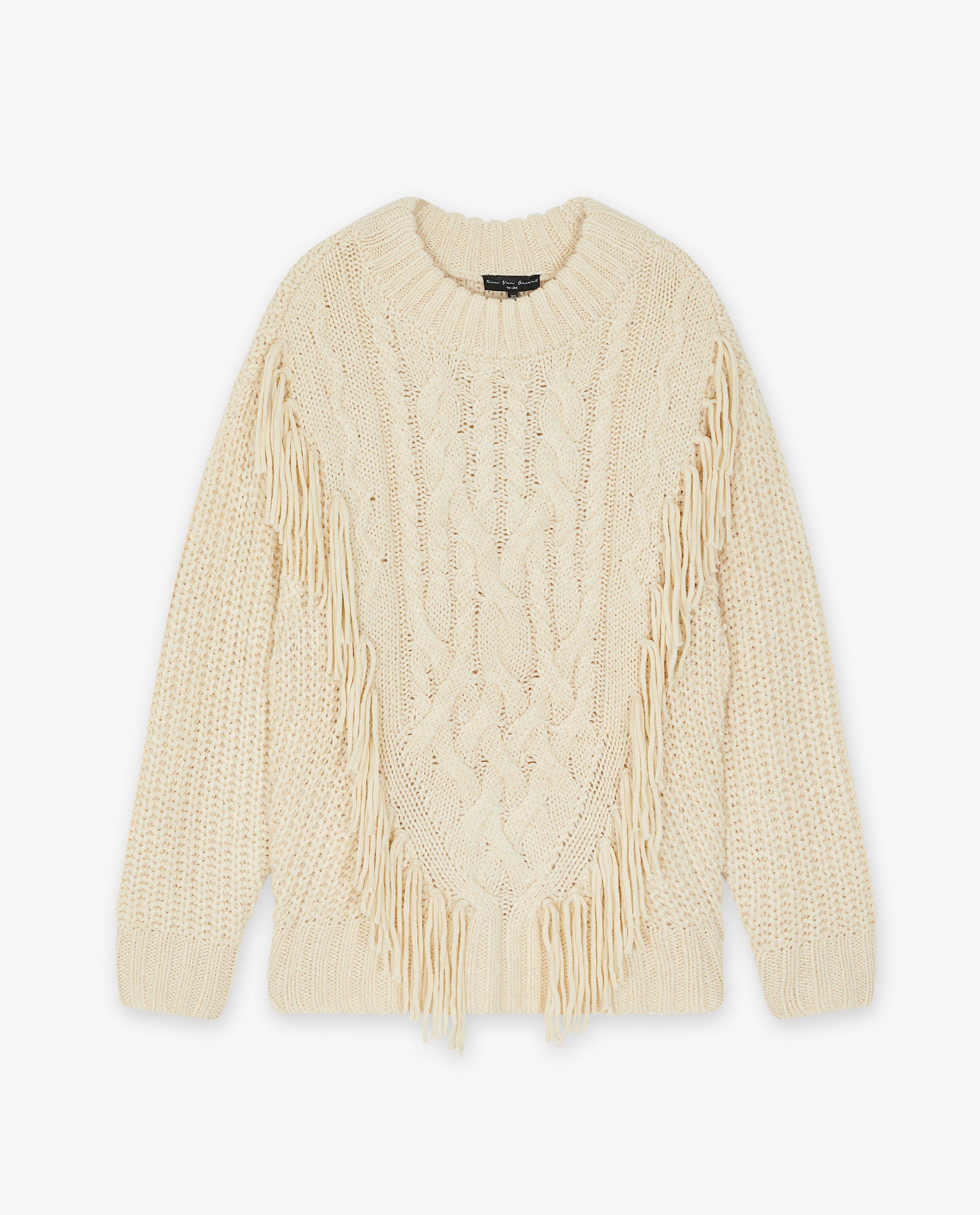 Pulls - Pull en tricot avec des franges