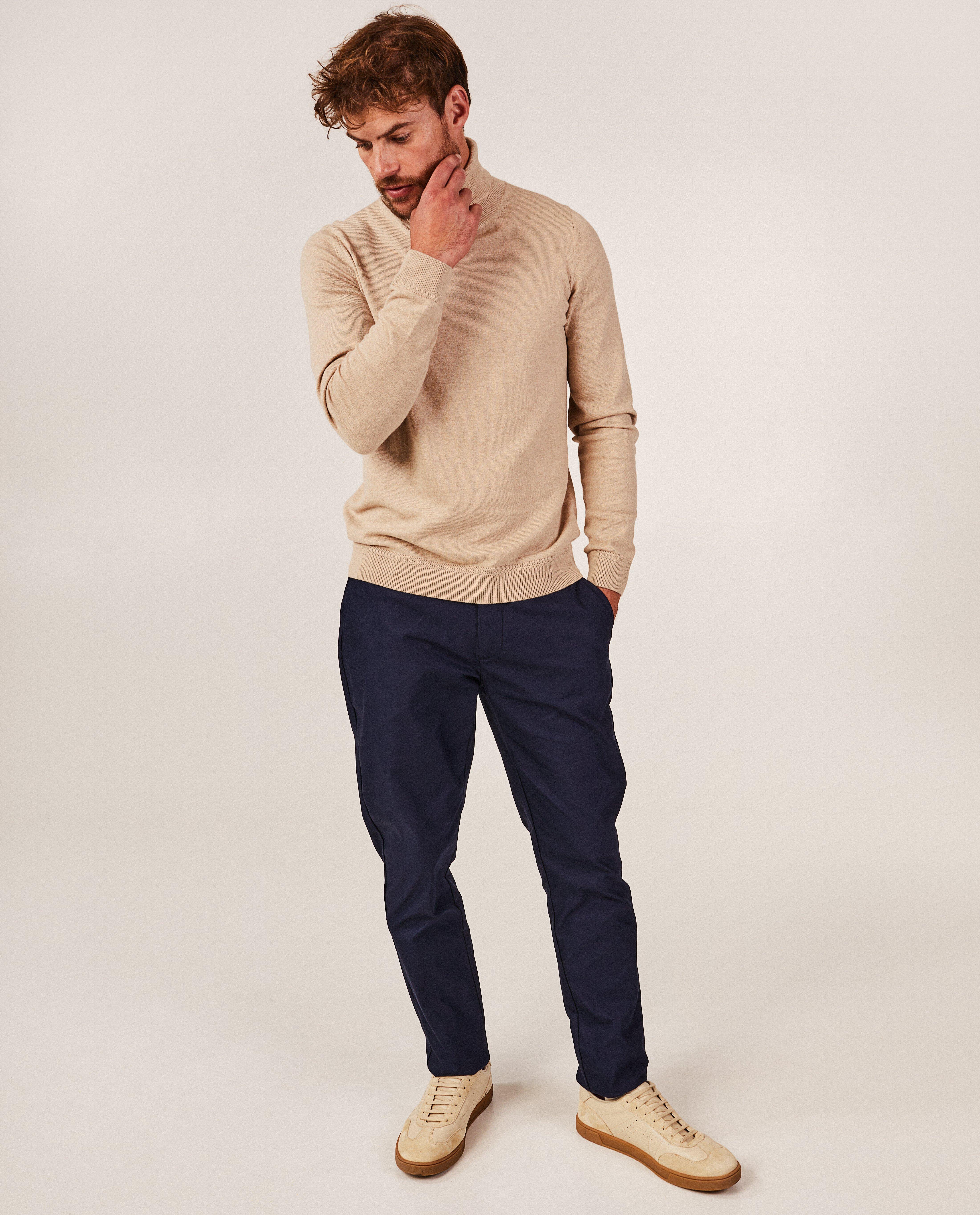 Pantalon bleu foncé, slim fit - null - League Danois