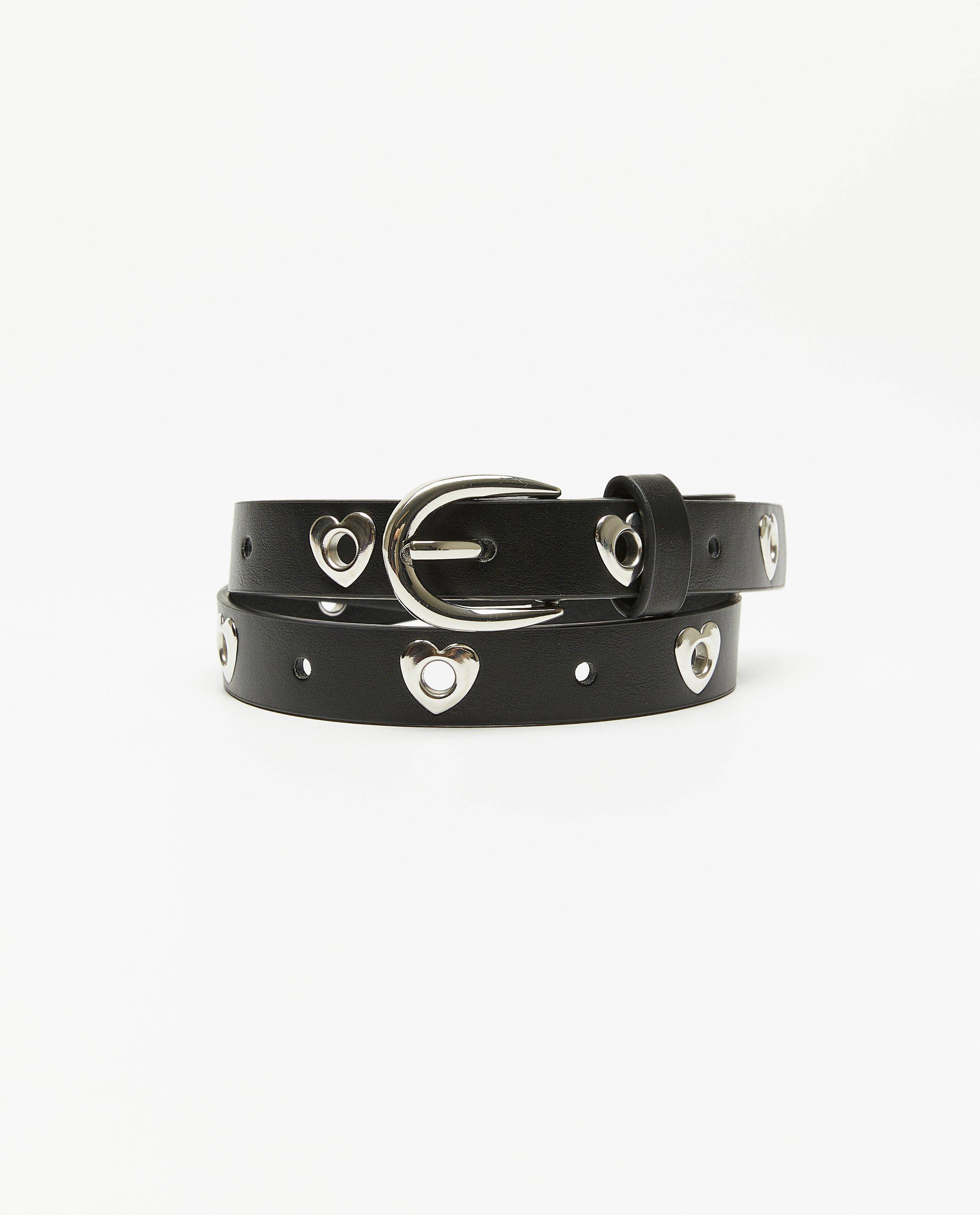 Ceinture noire avec des petits cœurs - null - Milla Star