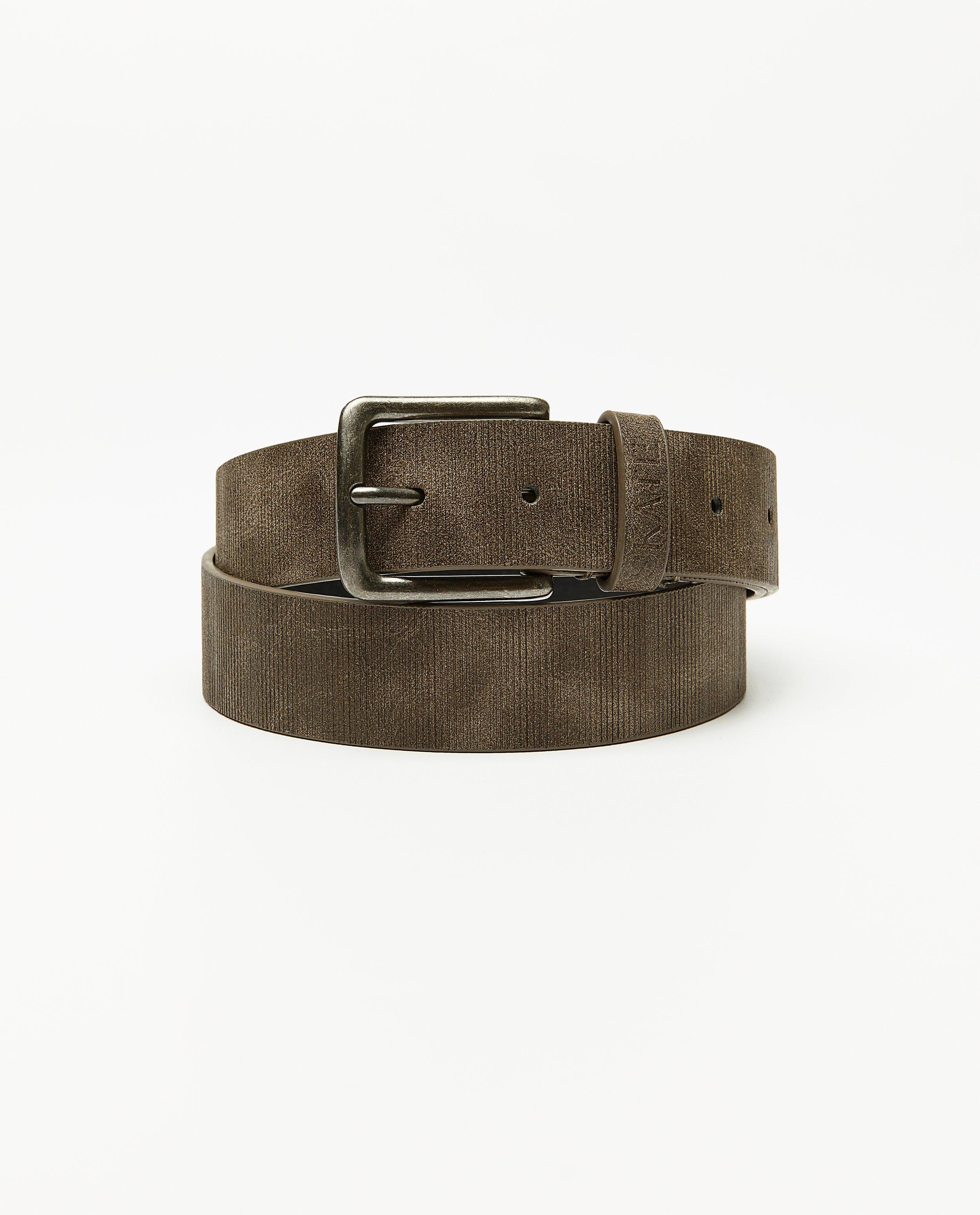 Bruine riem met reliëf - null - Fish & Chips